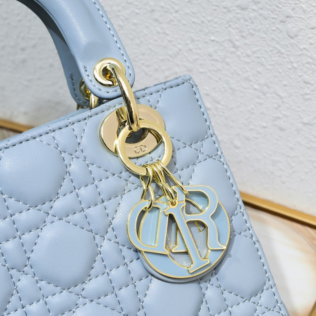 Mini Lady Dior Blue Bag