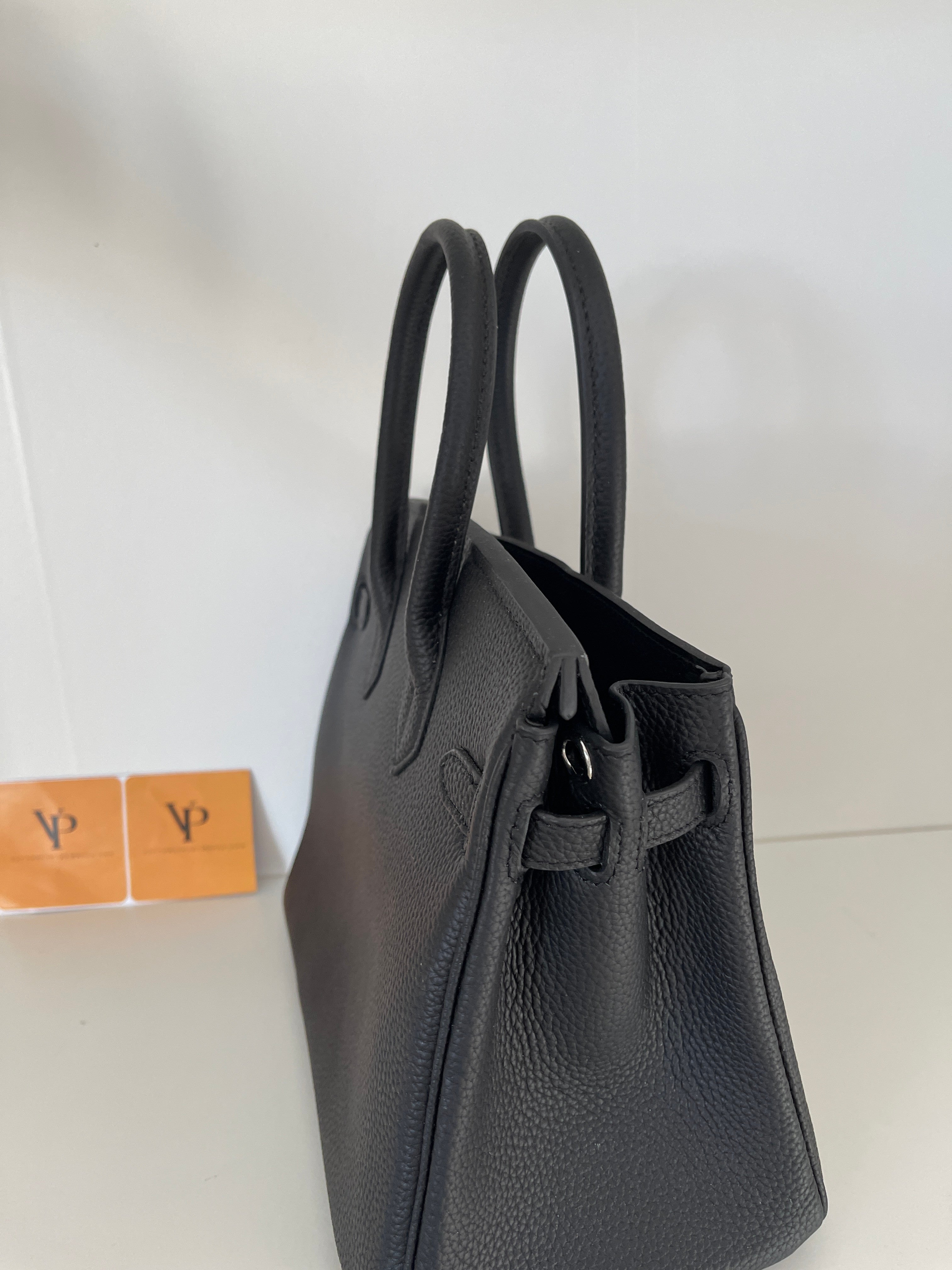 Hermes Togo black silver hardware 25