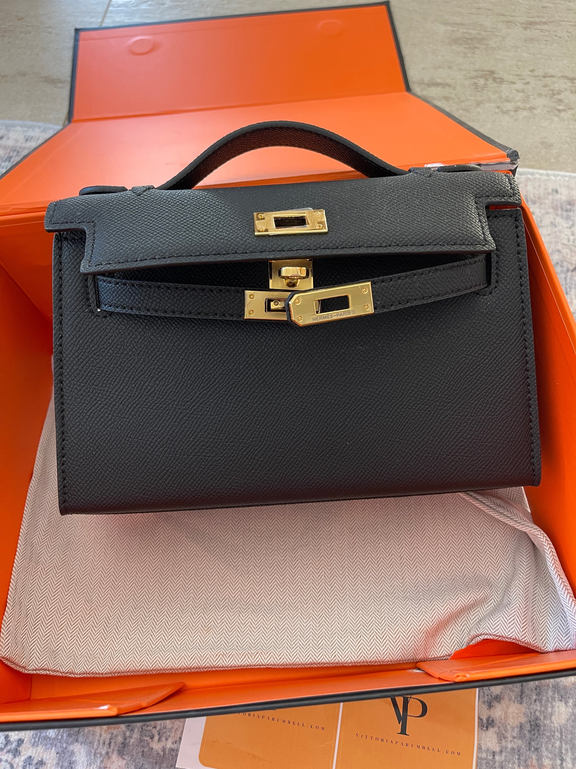 Hermes Kelly pochette black