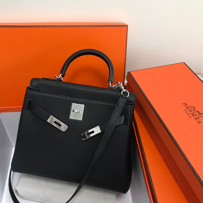 Geantă Hermes Kelly Epsom Neagră 28