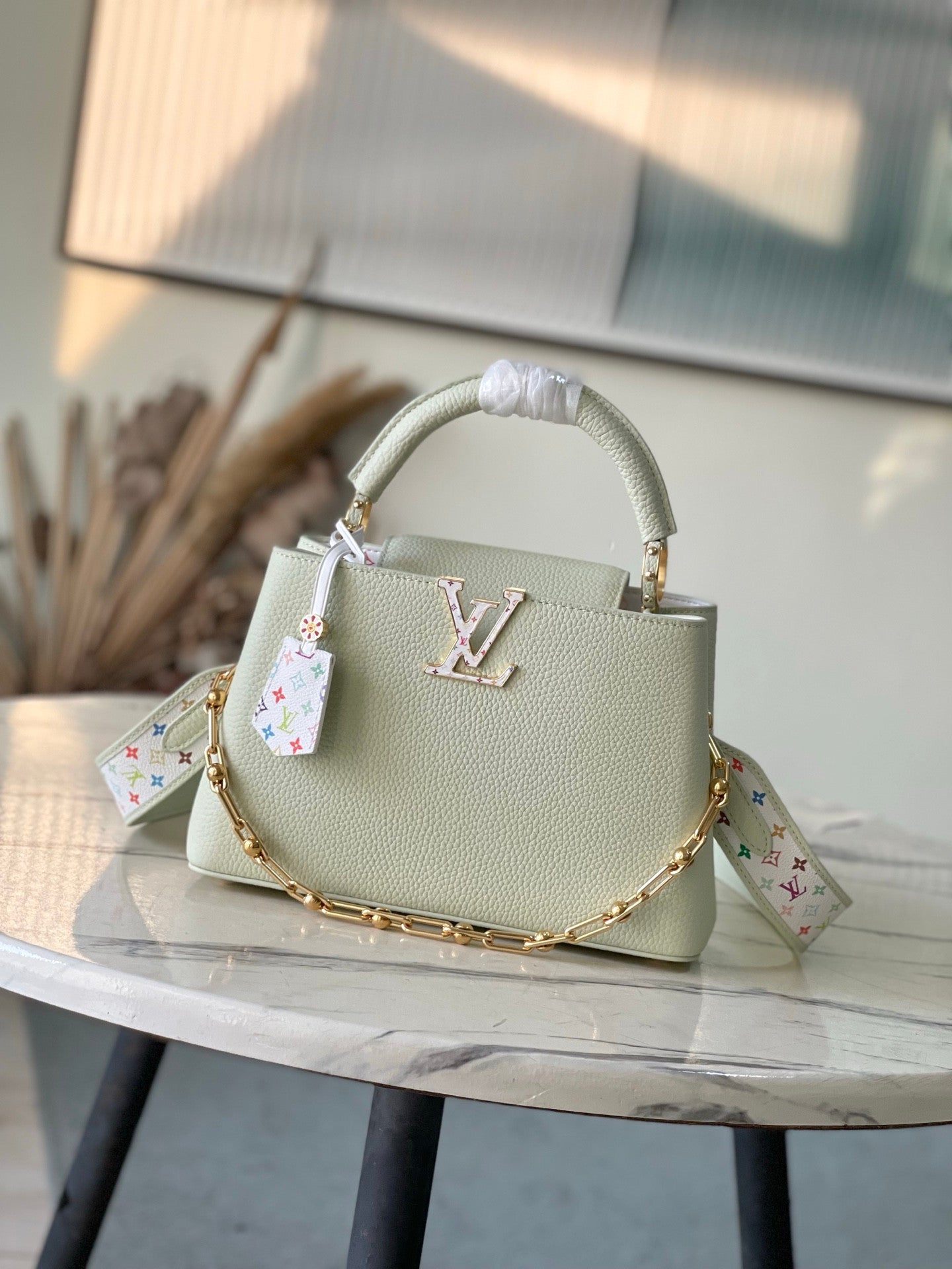Capucines bag light green