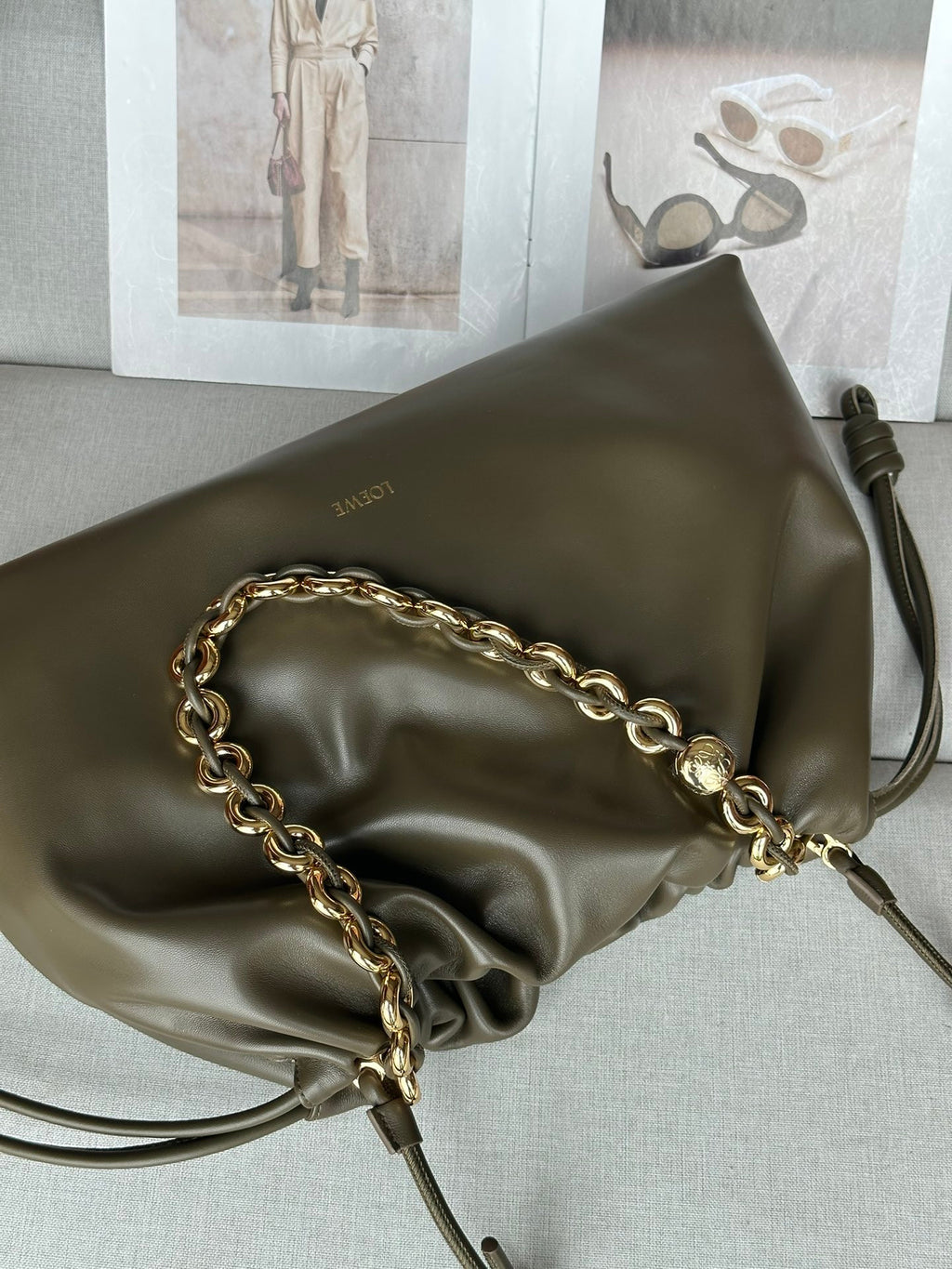 Loewe leather bag flamenco