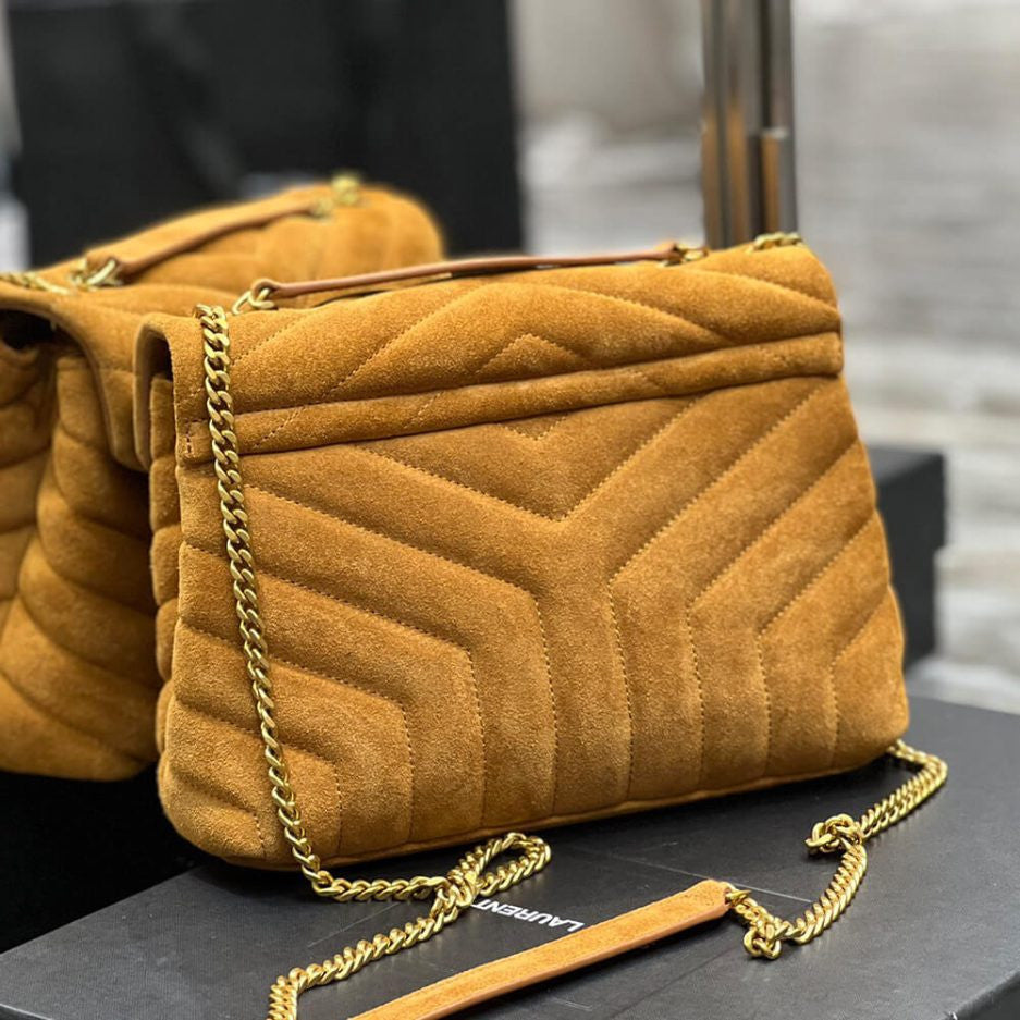 YSL Velvet Chain Bag in Suede