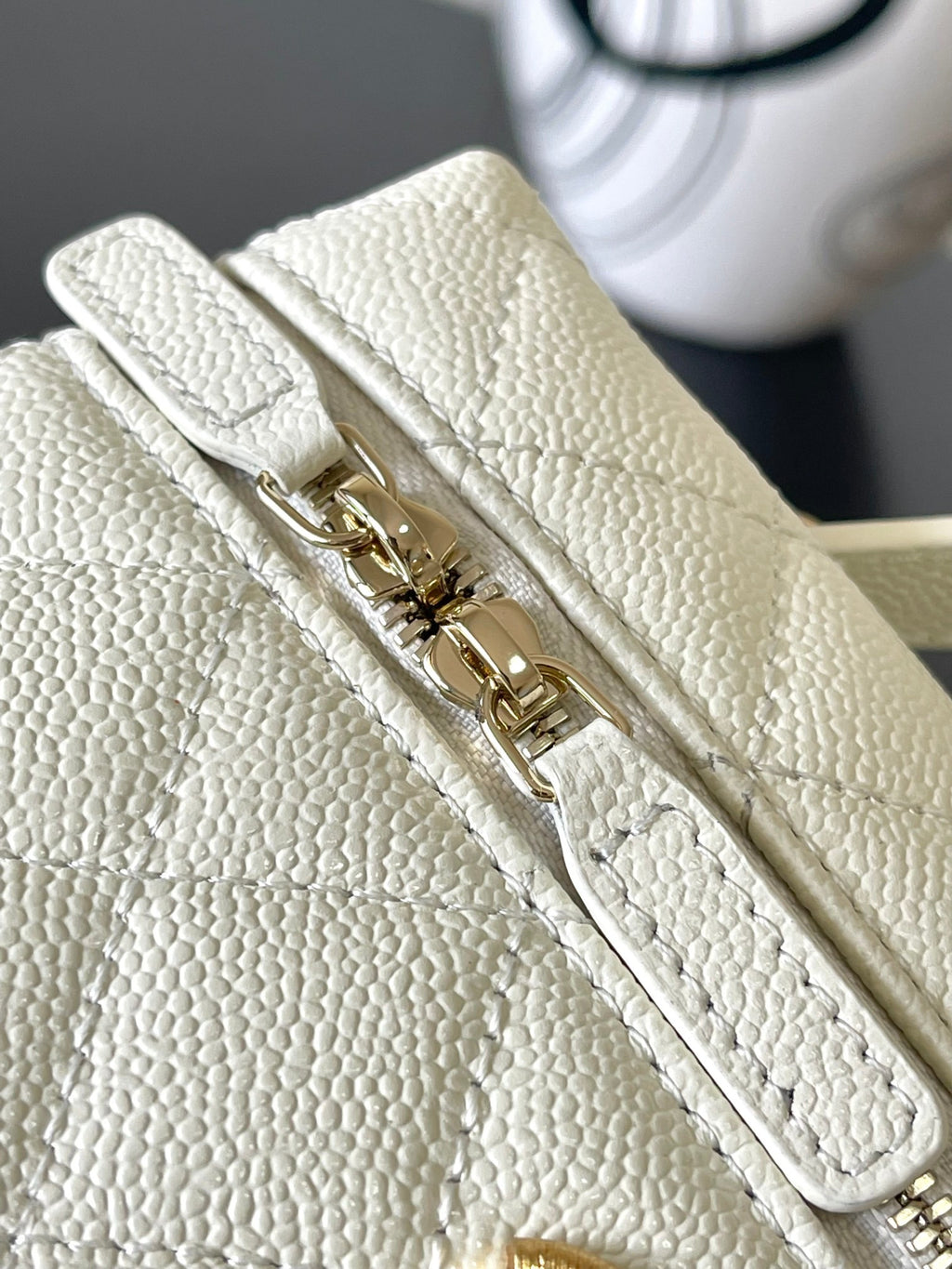 Chanel caviar white