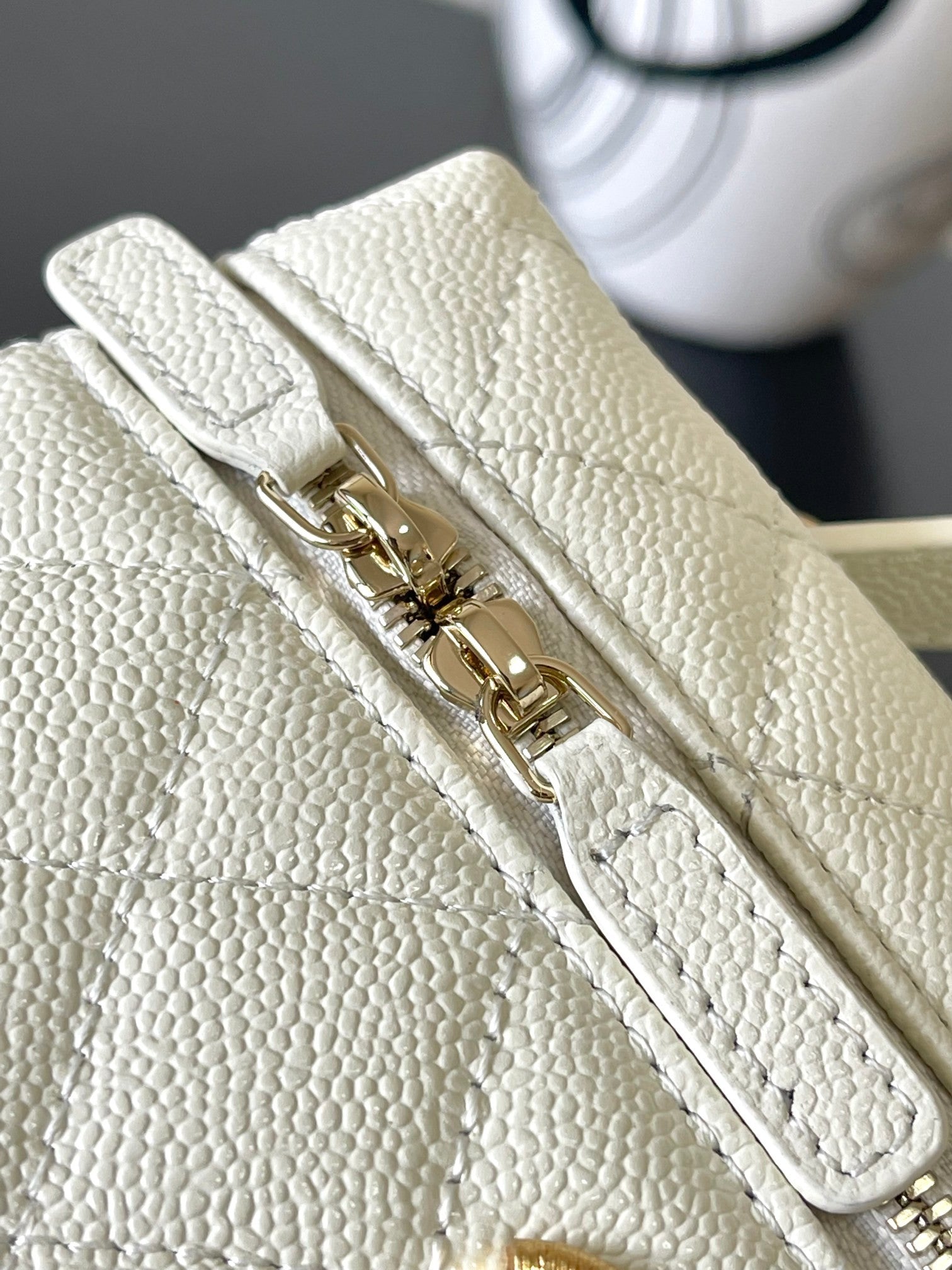 Chanel caviar white