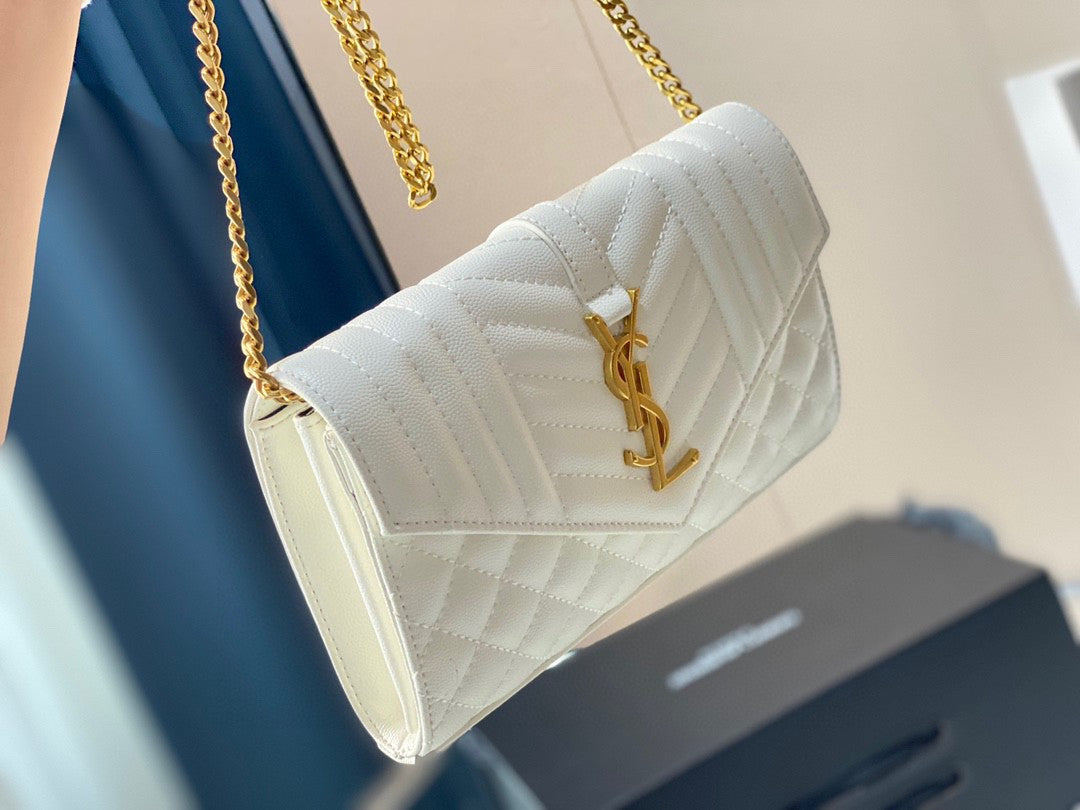 YSL Clutch Bag In Grain Leather