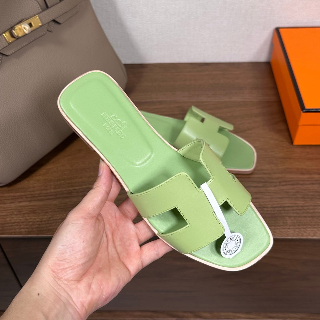 Hermes sandals green