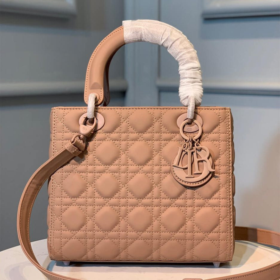 Medium Lady Dior Bag in Nude
