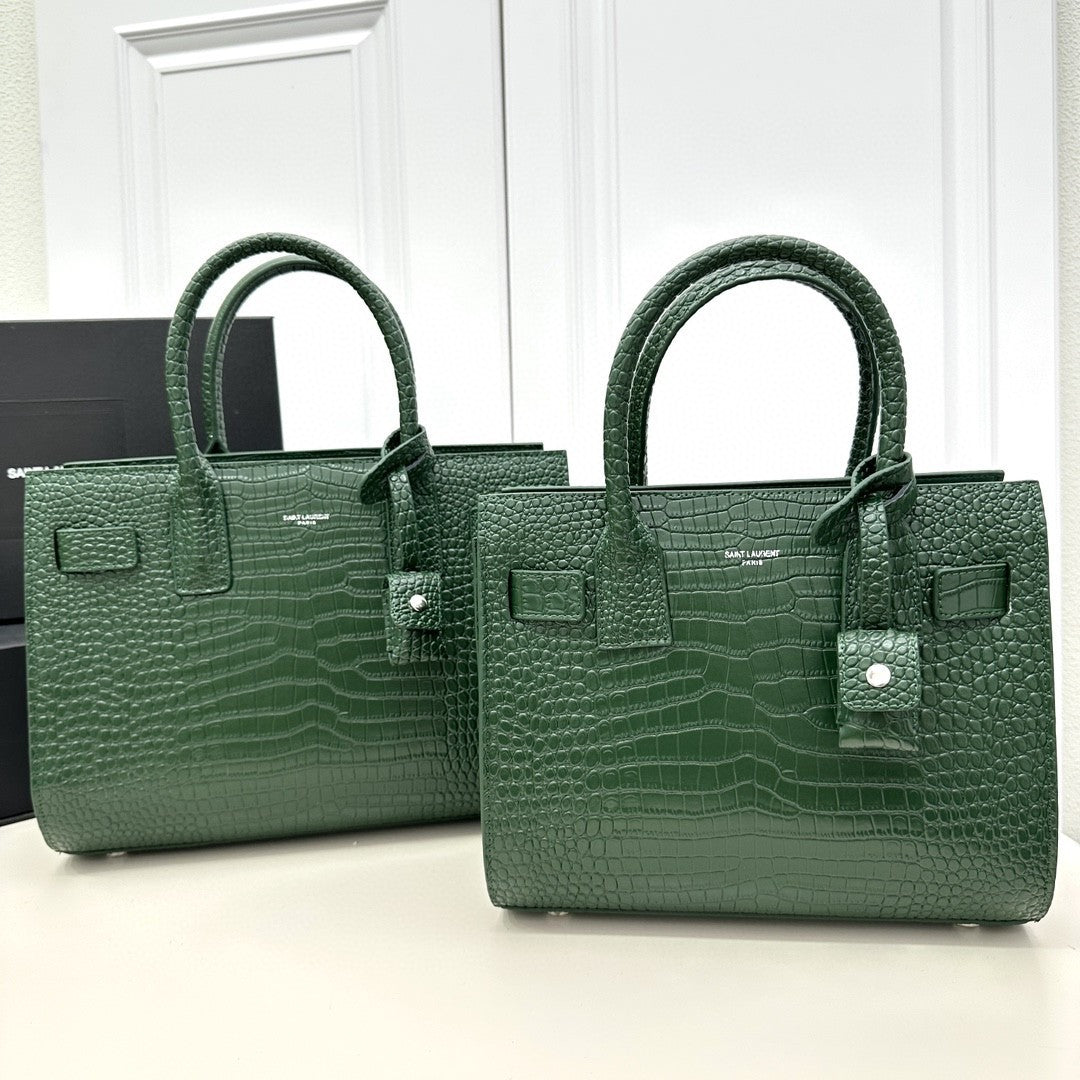 YSL Bag Sac De Jour In Croco