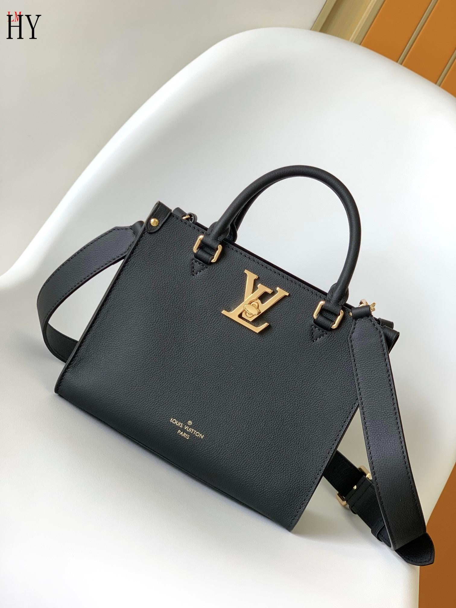 Louis Vuitton Black Leather Bag