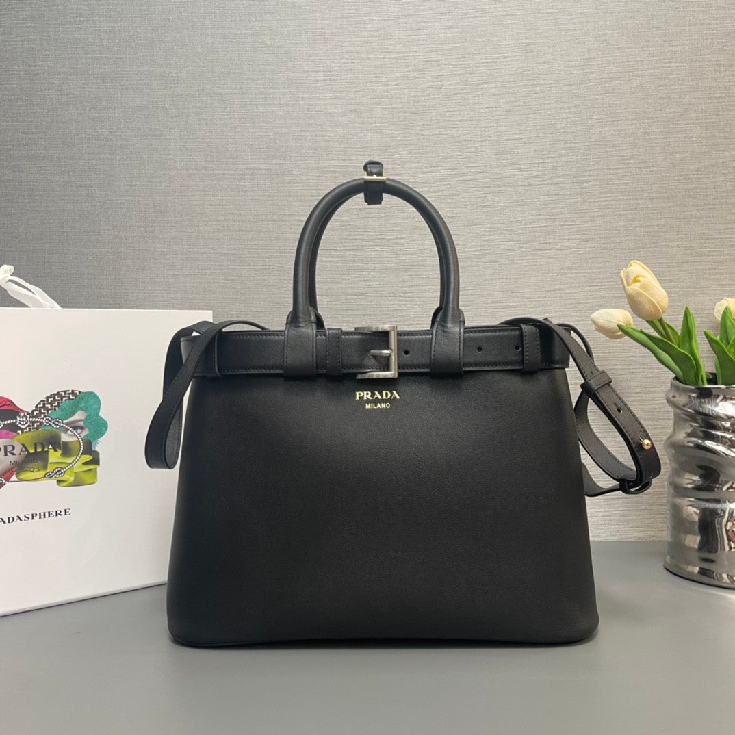 Prada IDouble Bag In Black Imitation Purses