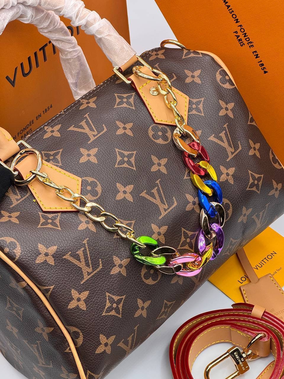 Louis Vuitton brown handbag