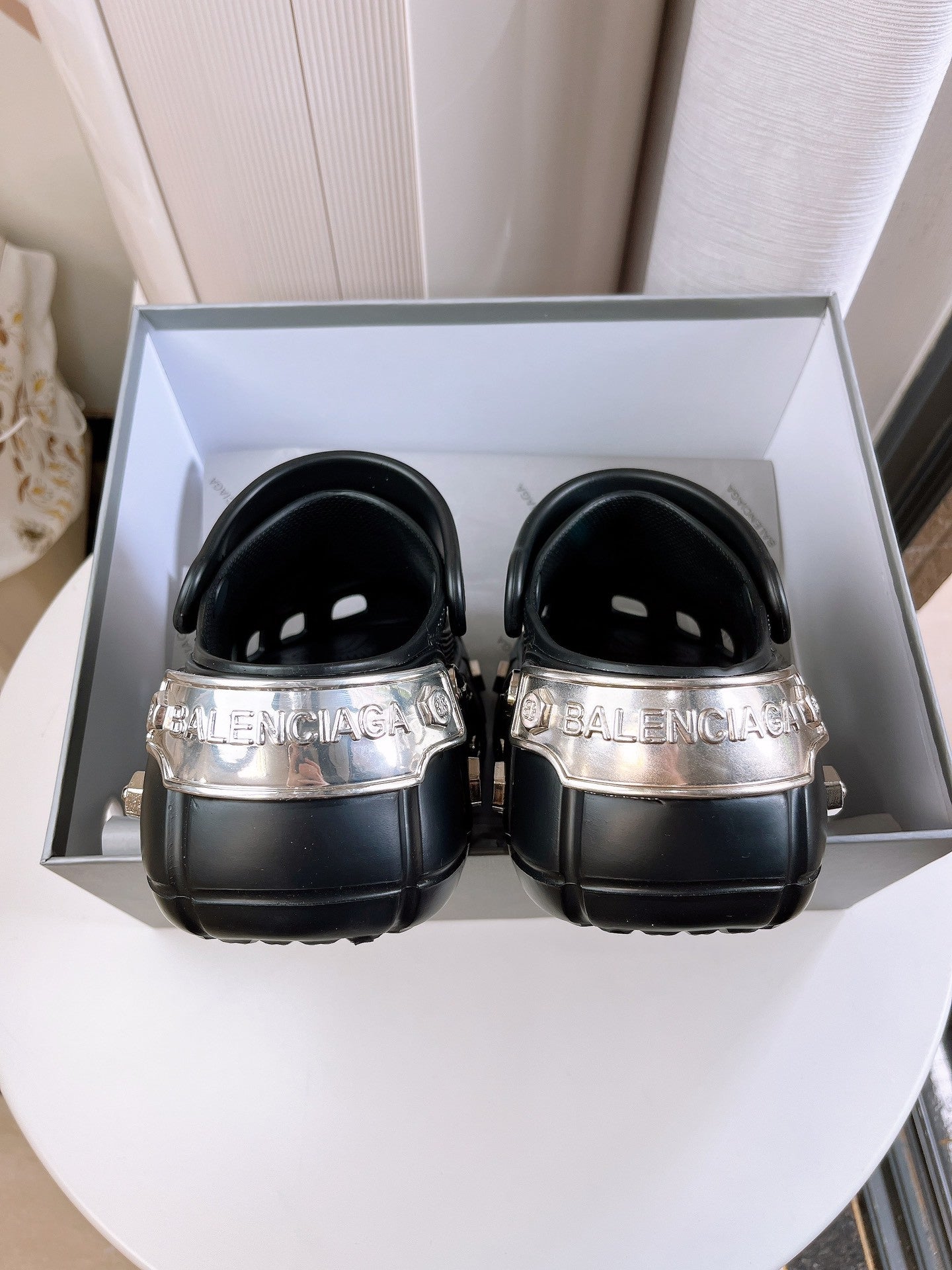 Balenciaga Mule Crocs In  Black