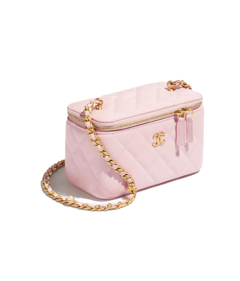 Chanel vanity bag pink