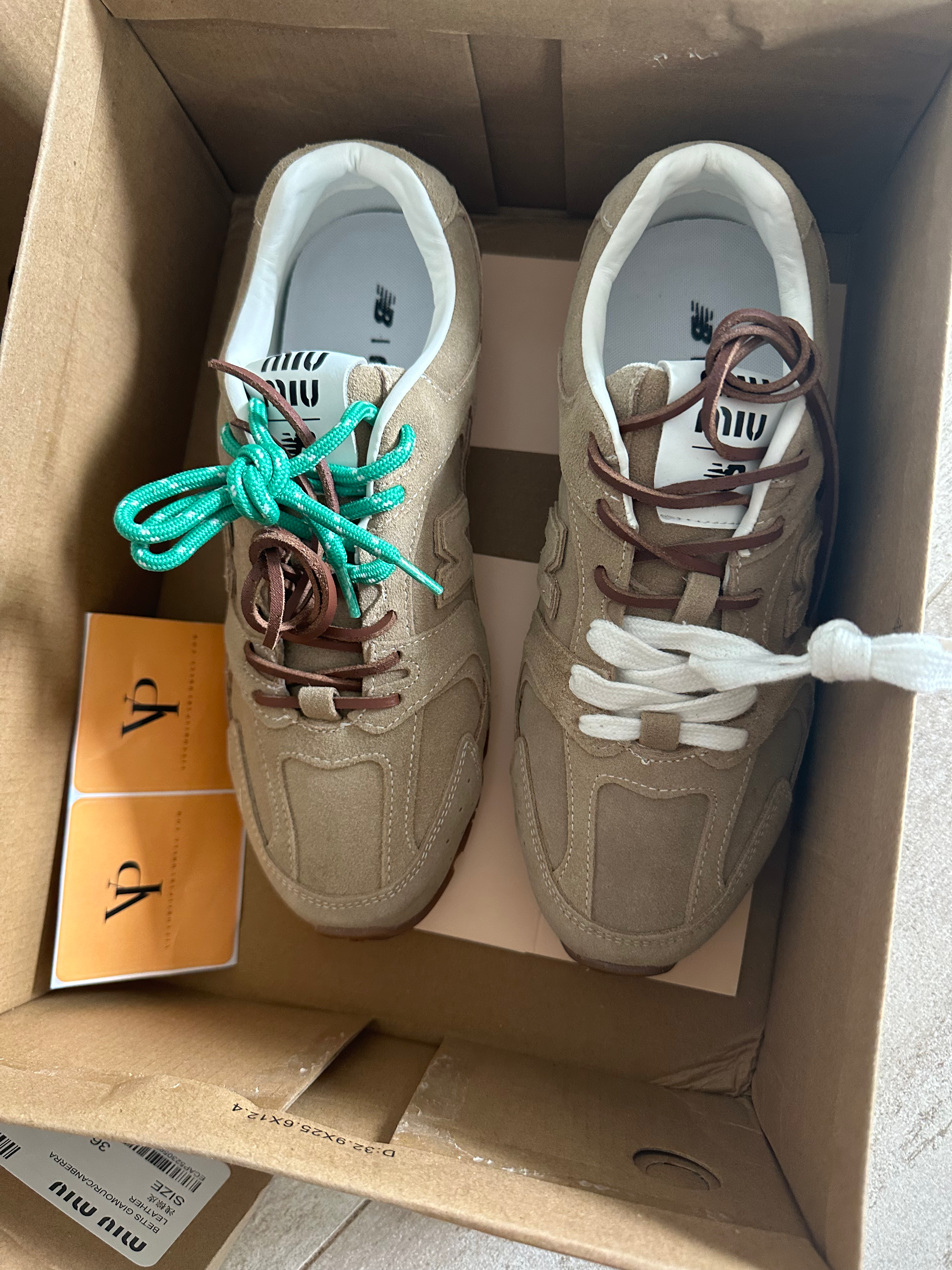 New Balance X Miu Miu 530 SL suede sneakers