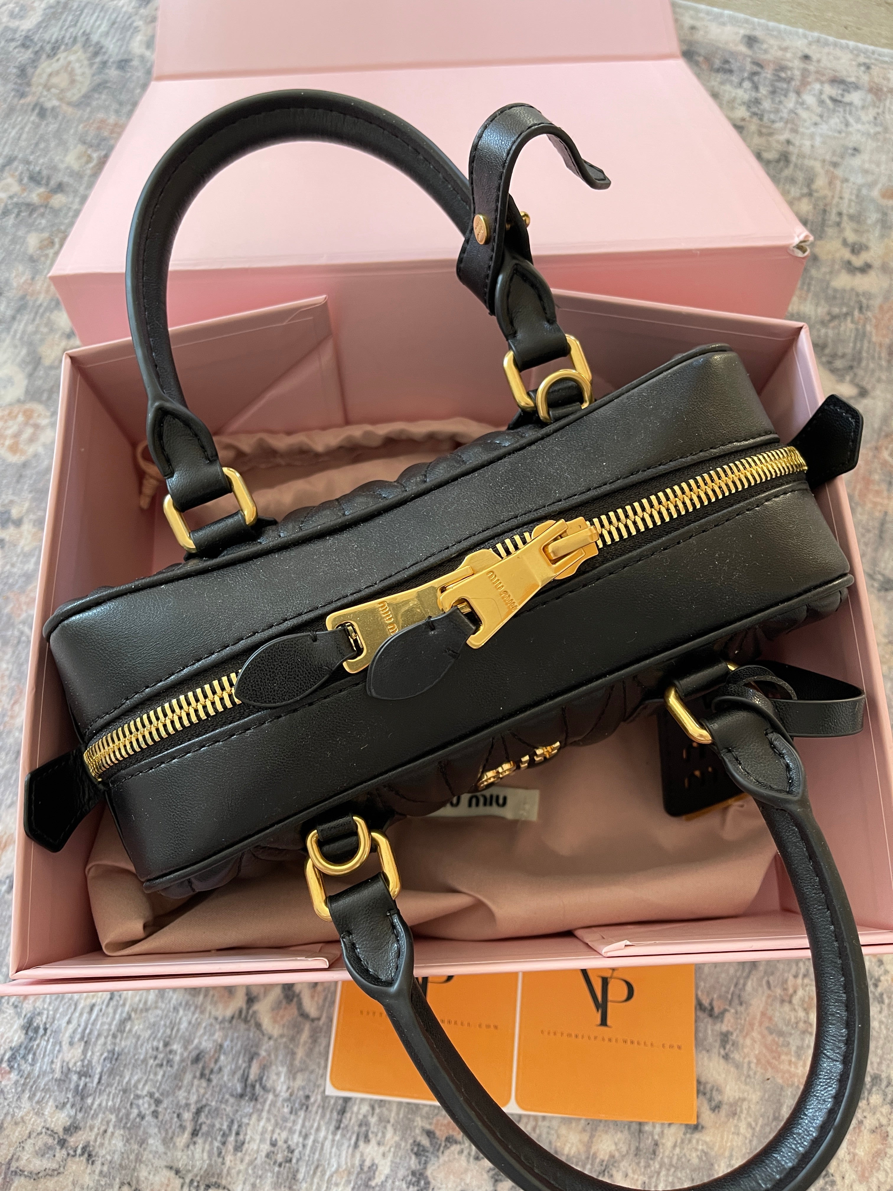 Miu Miu Matelasse black purse