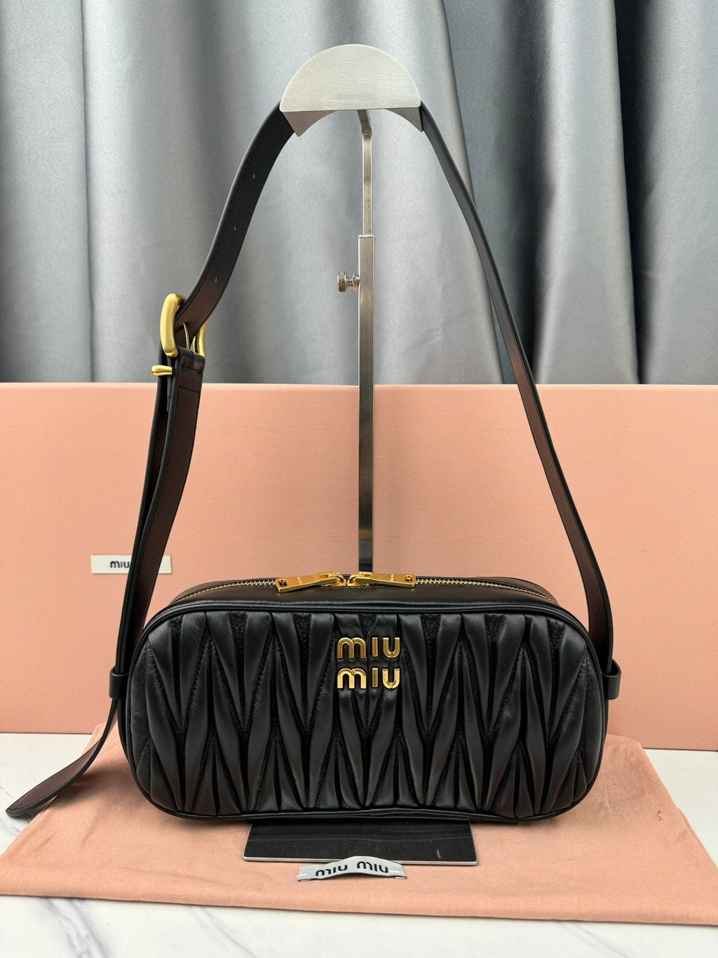 Miu Miu Matelassé Nappa Shoulder Bag