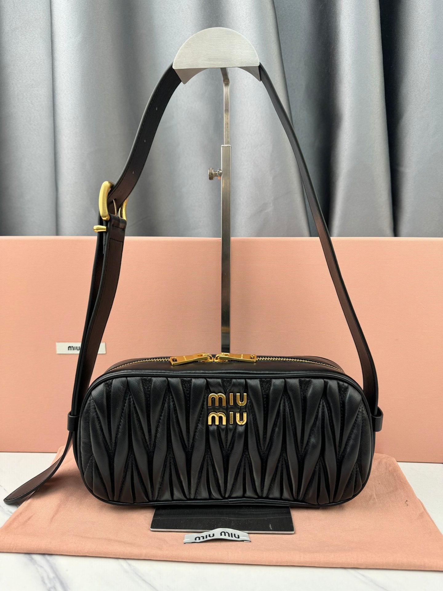 Miu Miu Matelassé Nappa Shoulder Bag
