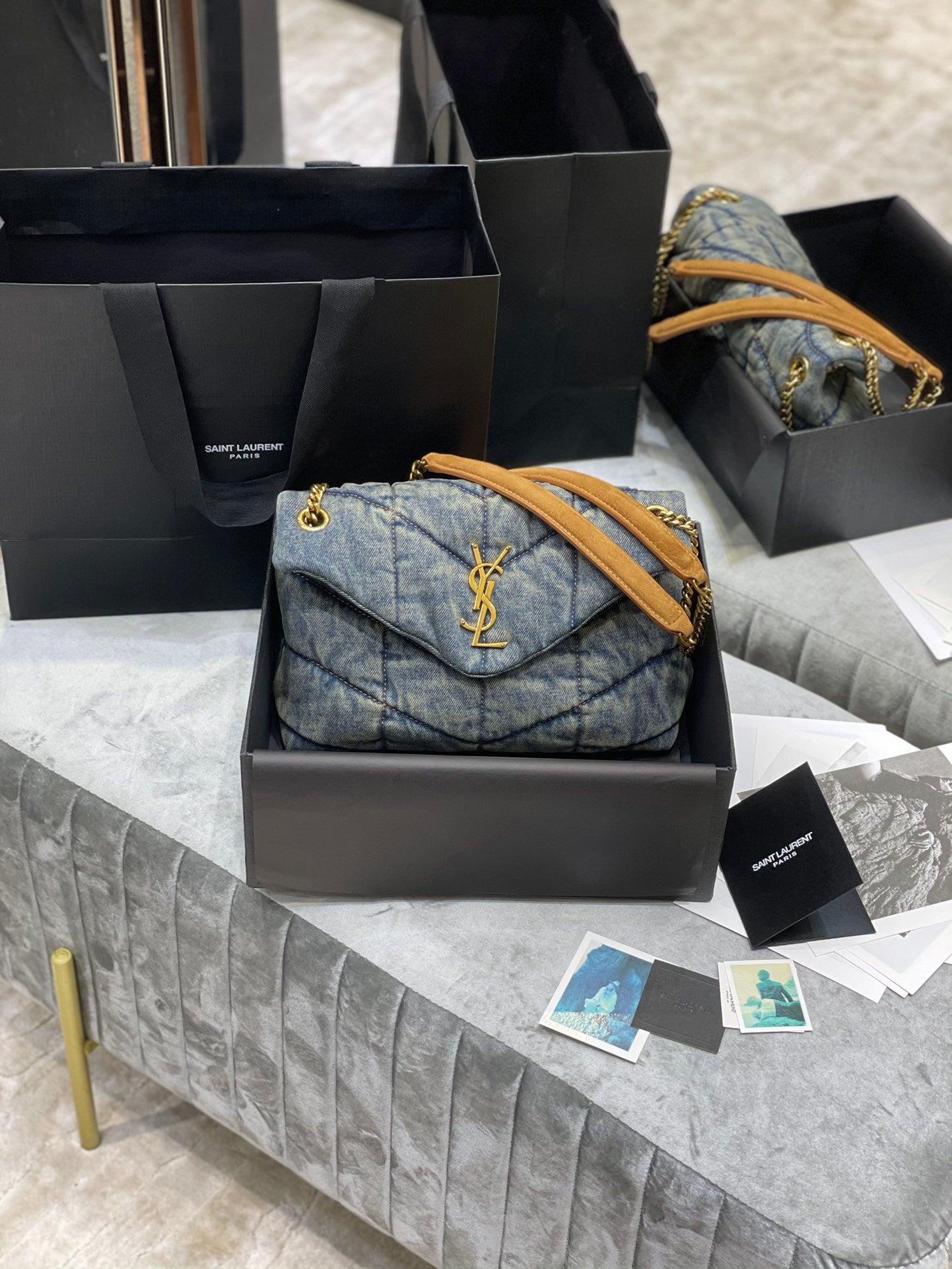 Saint Laurent Lou Lou Bag In Denim