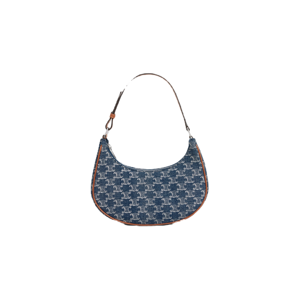 Celine Ava Shoulder Bag In Denim