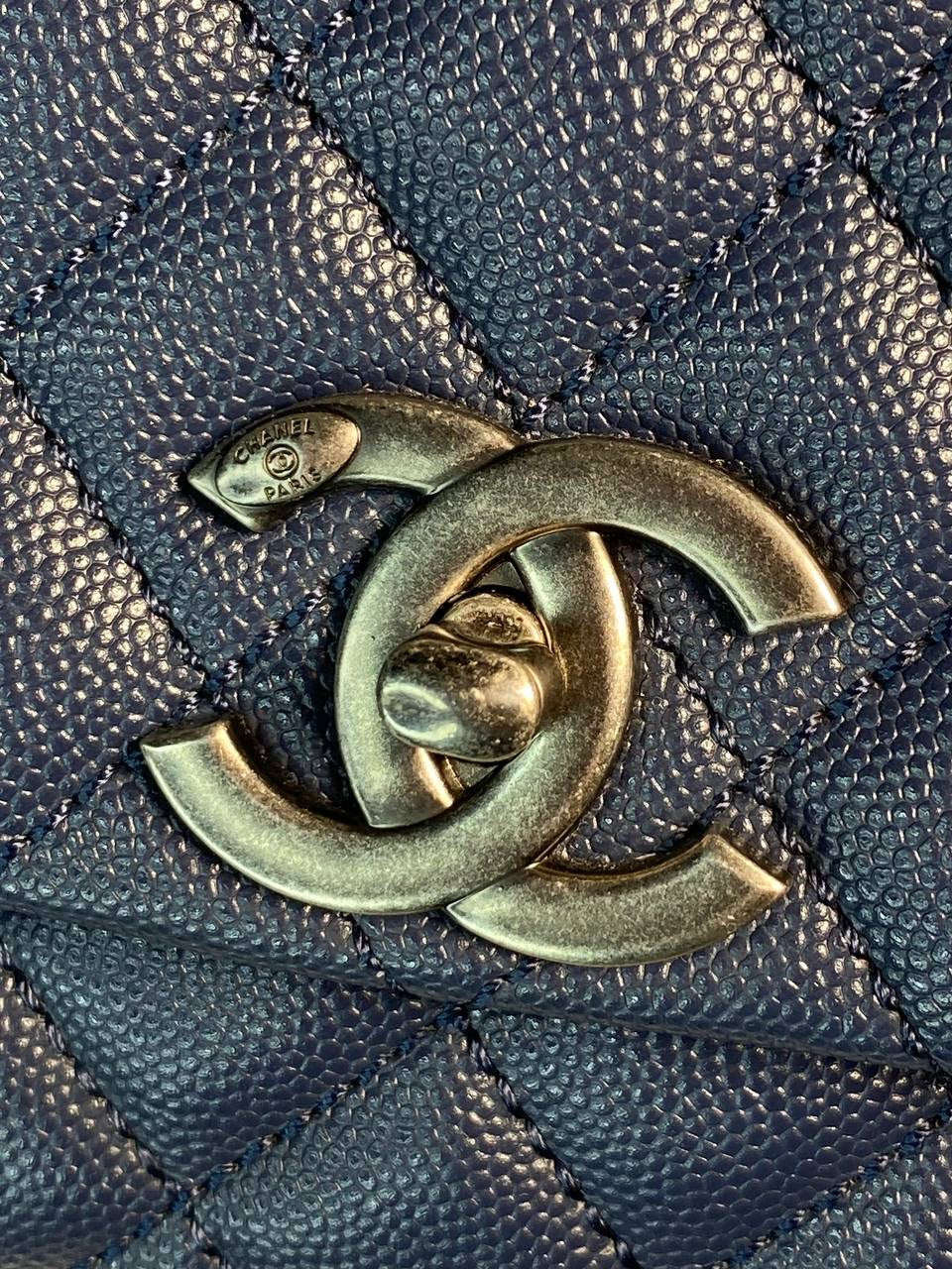 Chanel bag caviar leather  blue