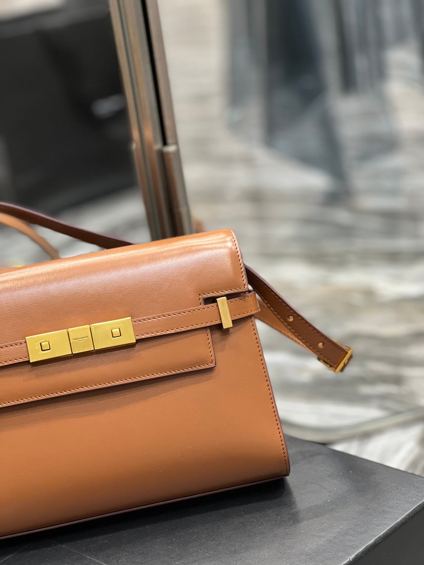 YSL Leather Bag in brown