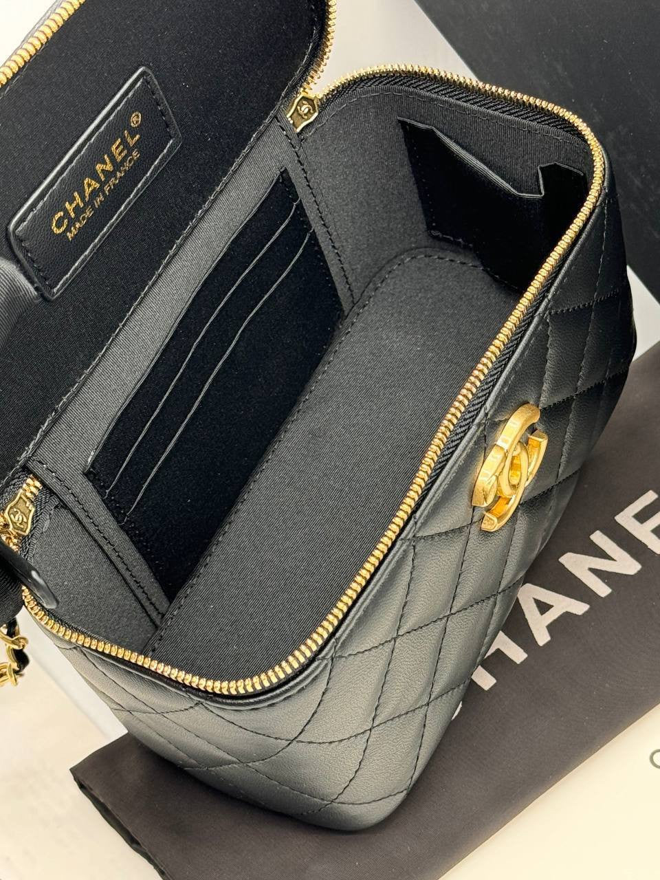 Chanel box black bag
