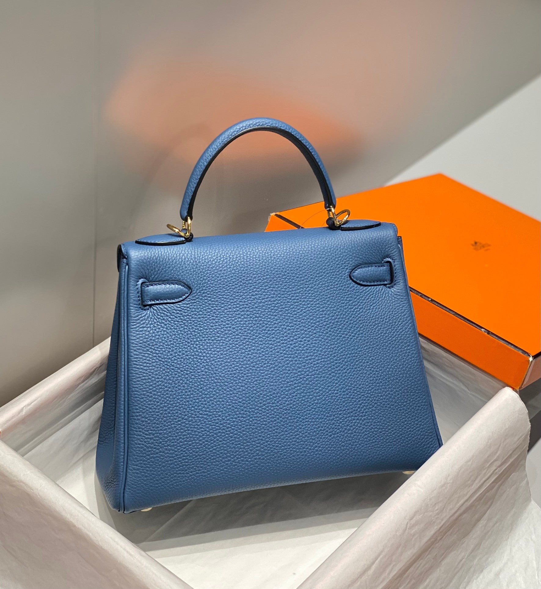 Hermes Kelly Agate Blue