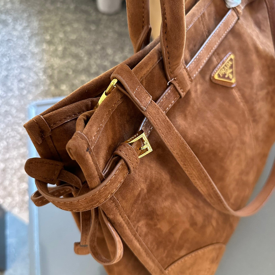 Large Prada Suede Handbag