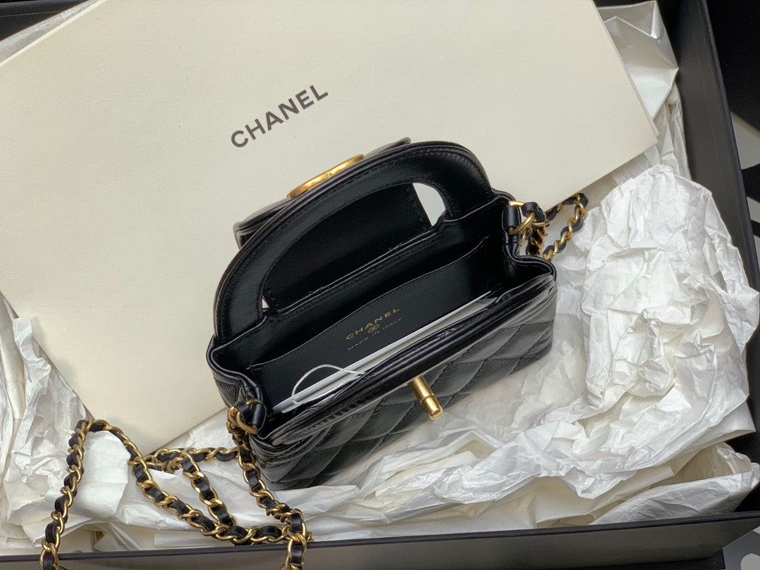 Chanel Kelly Shopping Bag Black Calfskin