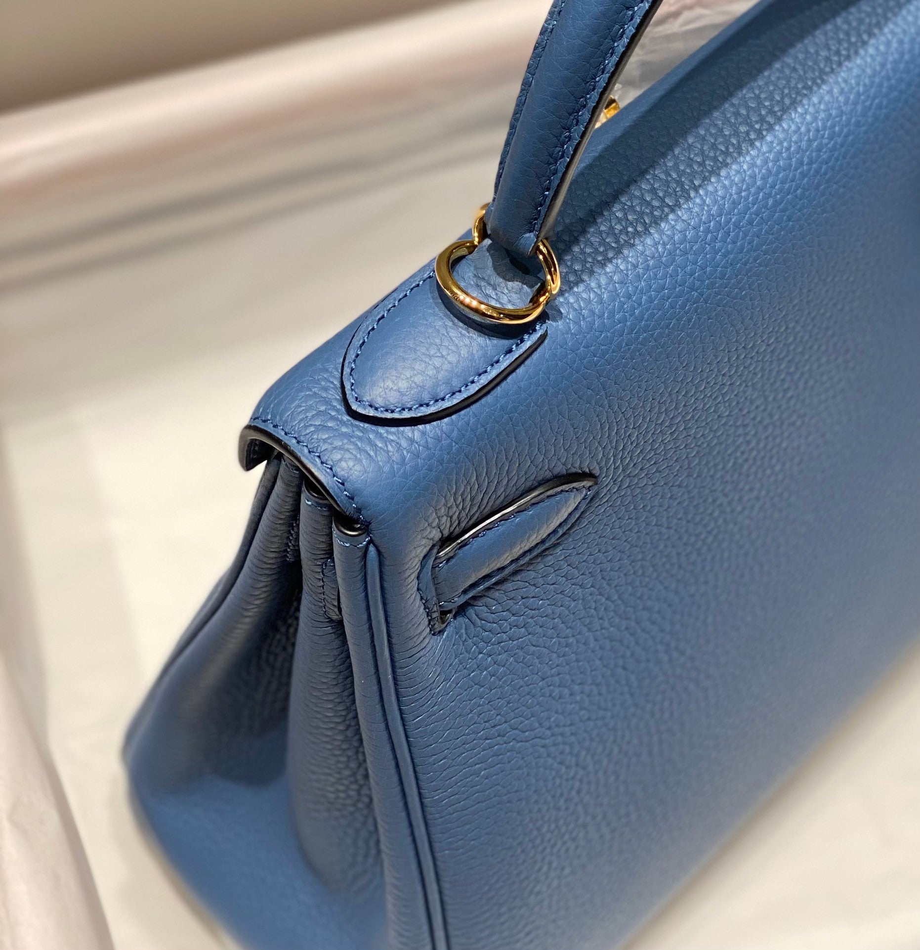 Hermes Kelly Agate Blue