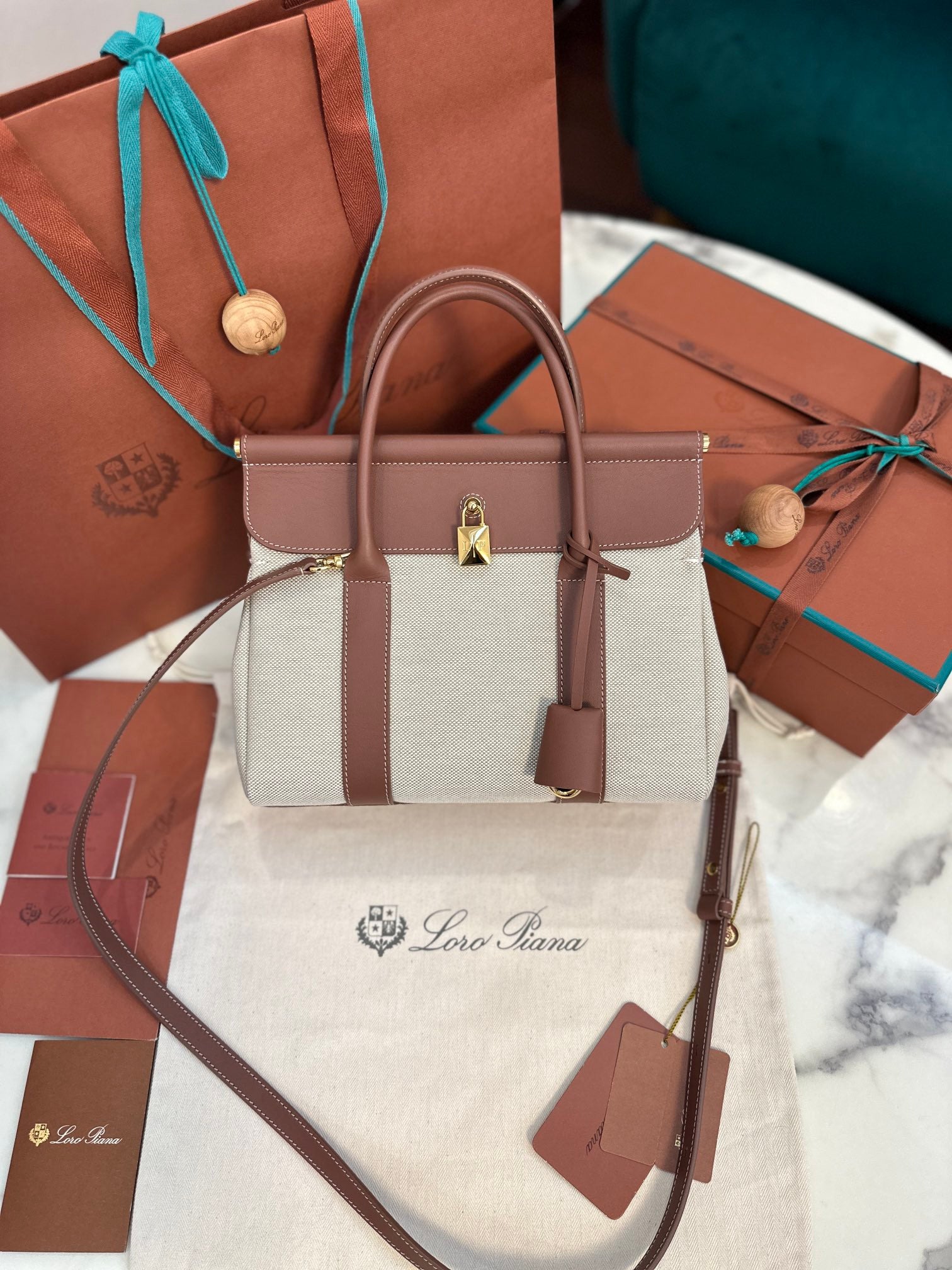 Loro Piana loom handbag