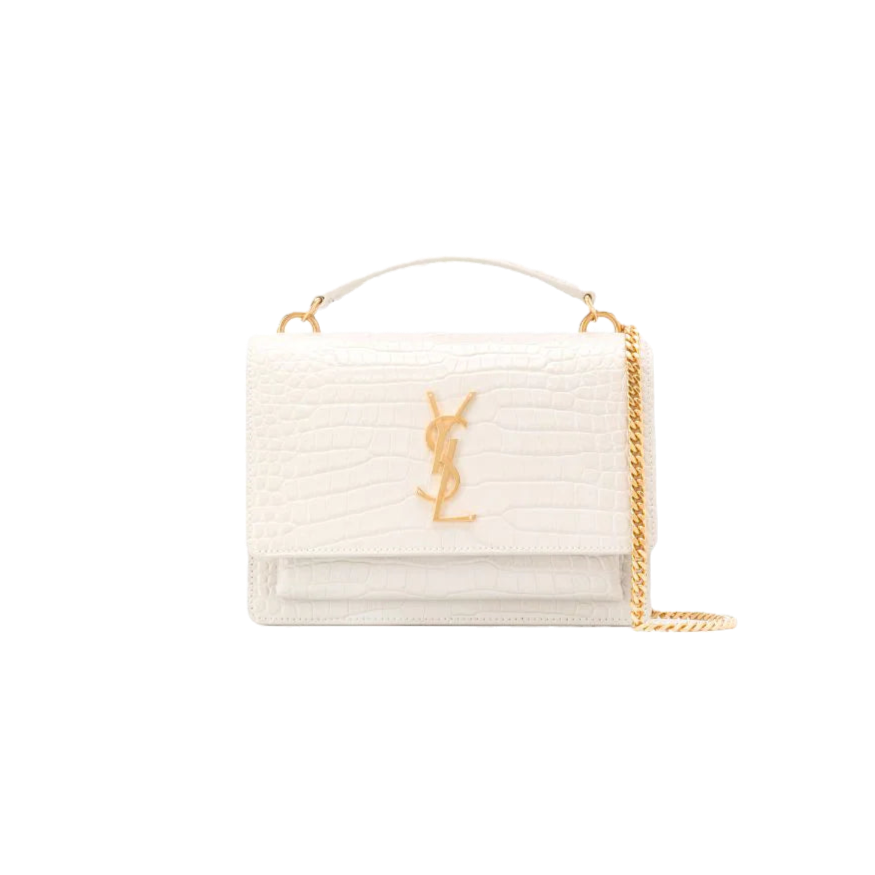 Saint Laurent Sunset Bag In Croco