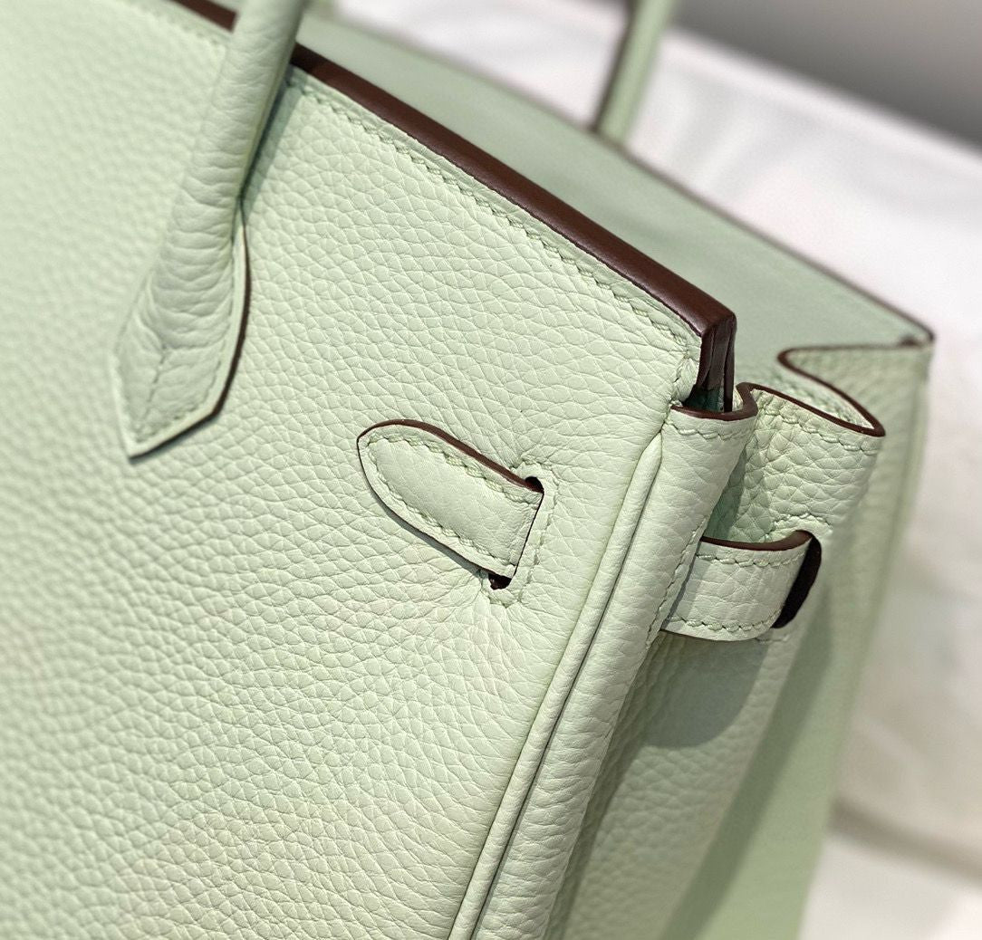 Hermes Birkin In Vert Fizz Clemence Leather PHW