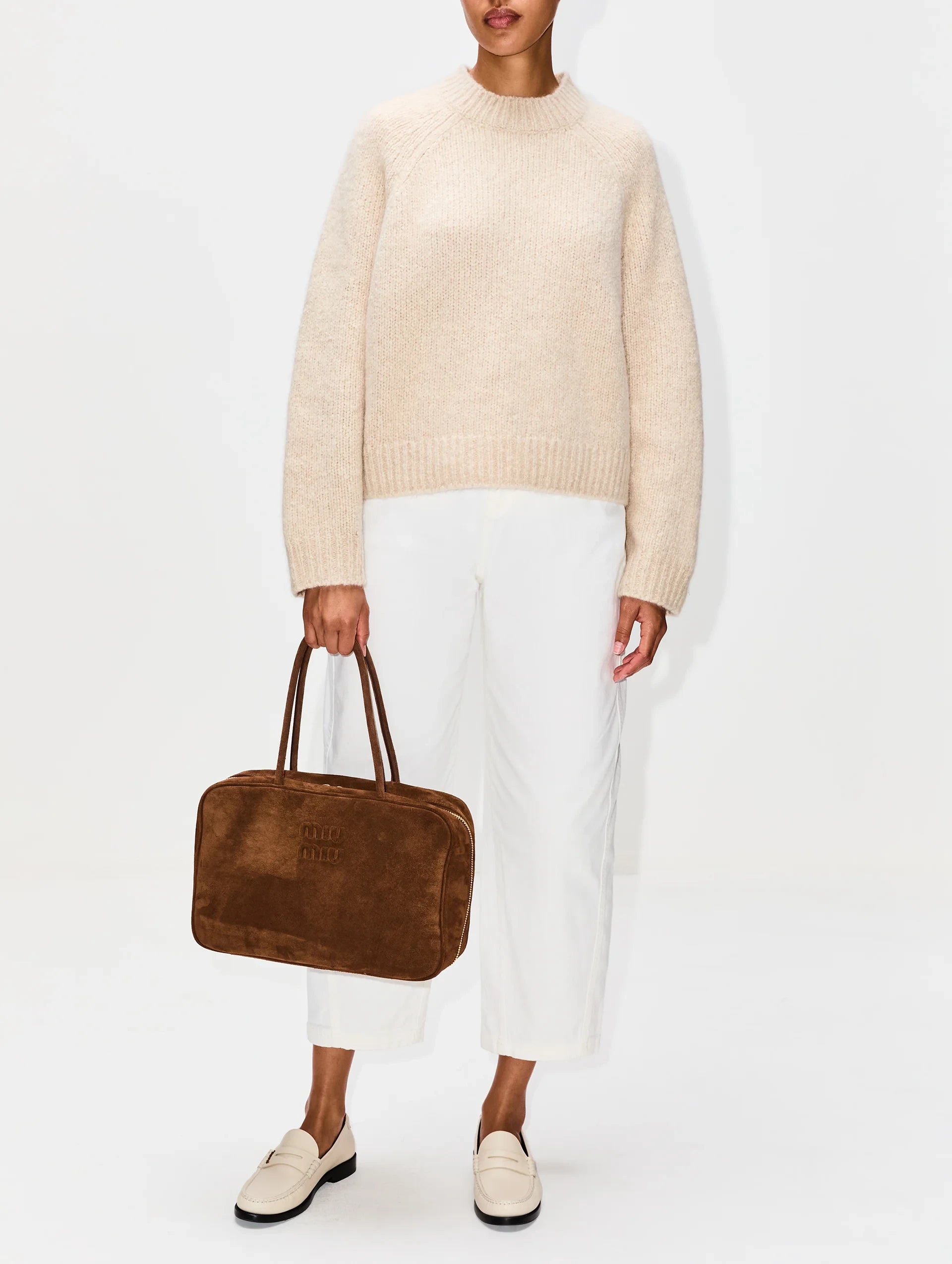 Miu  Miu Top Handle Suede Bag