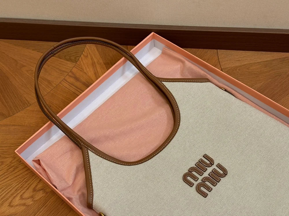 Miu Miu Tote Bag In Natural