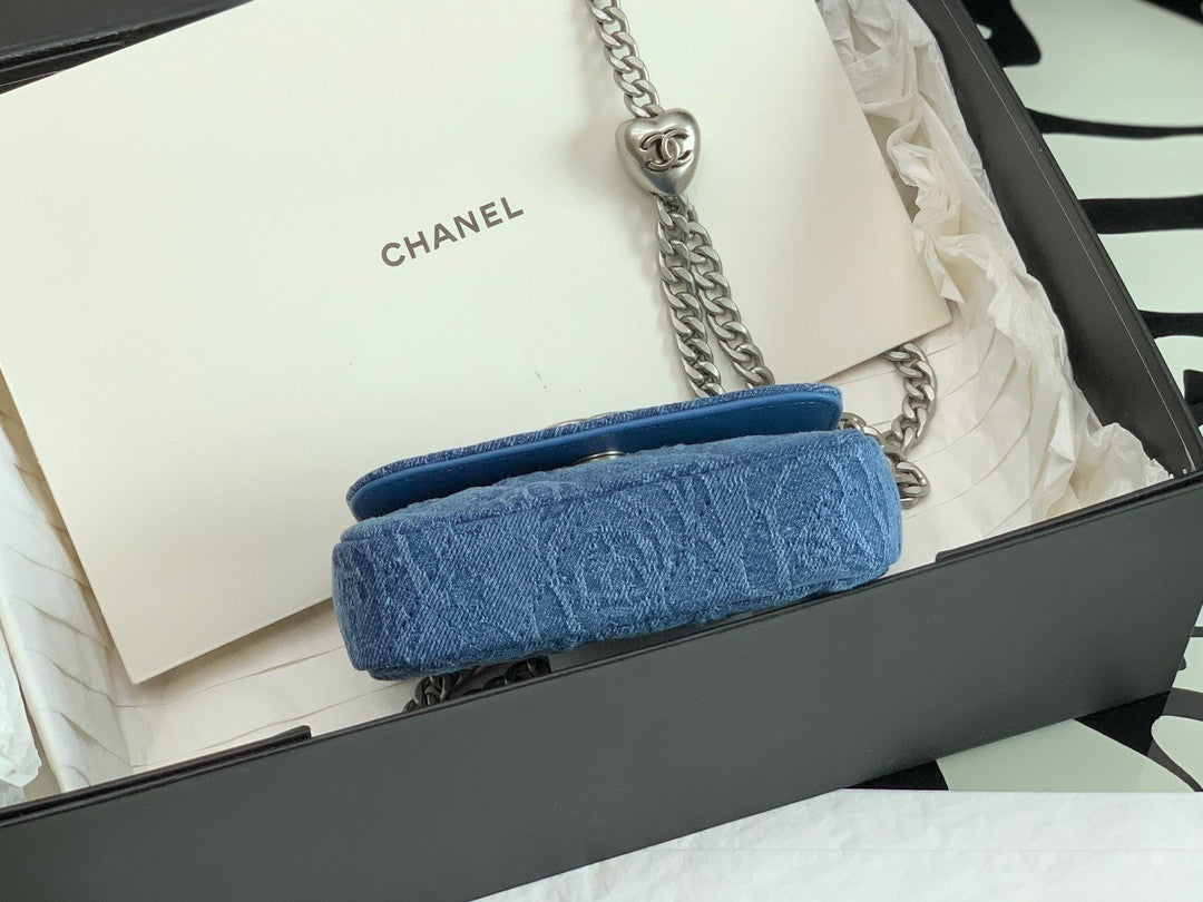 Chanel Mini Square Sweetheart Denim