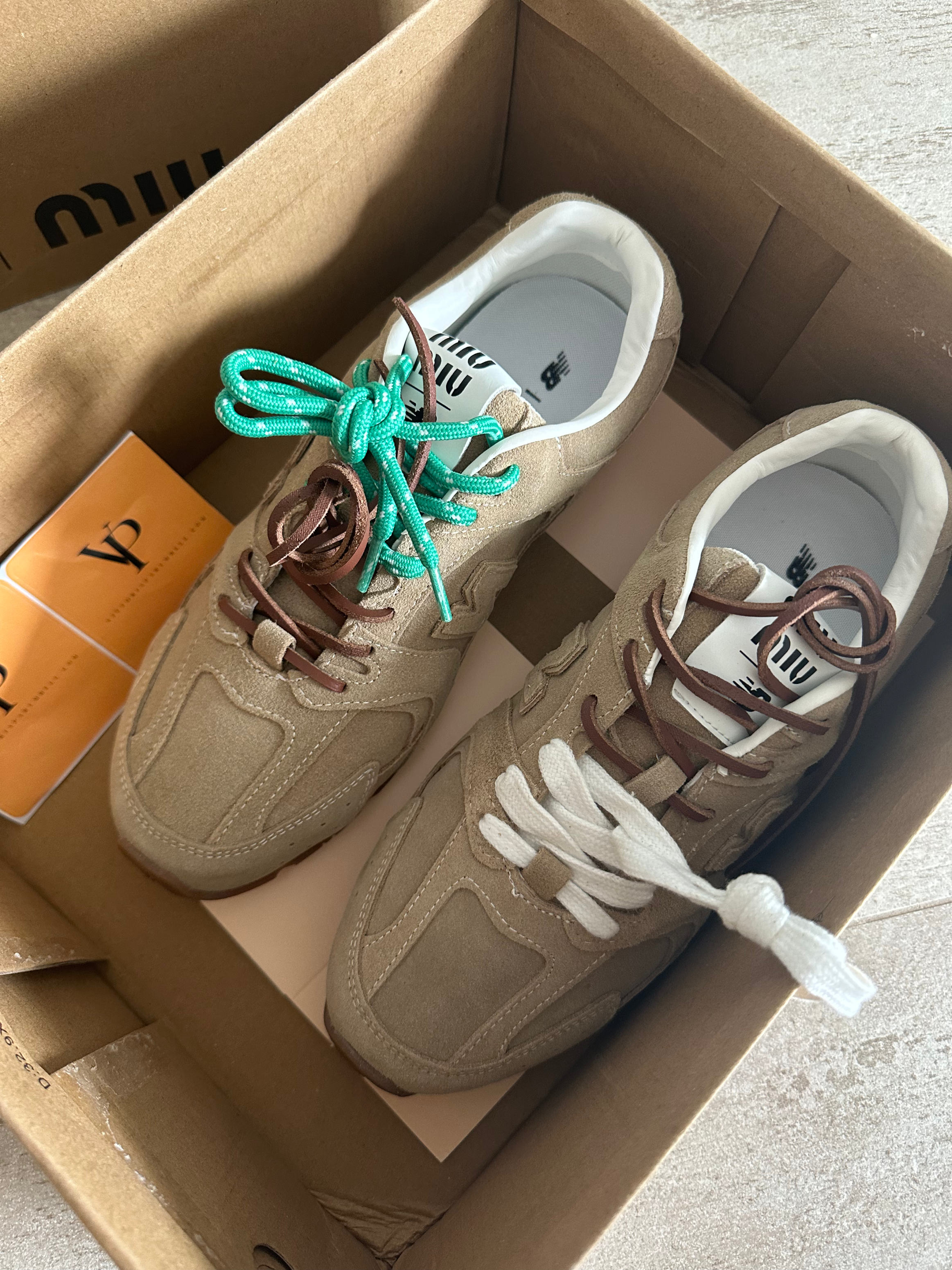 New Balance X Miu Miu 530 SL suede sneakers