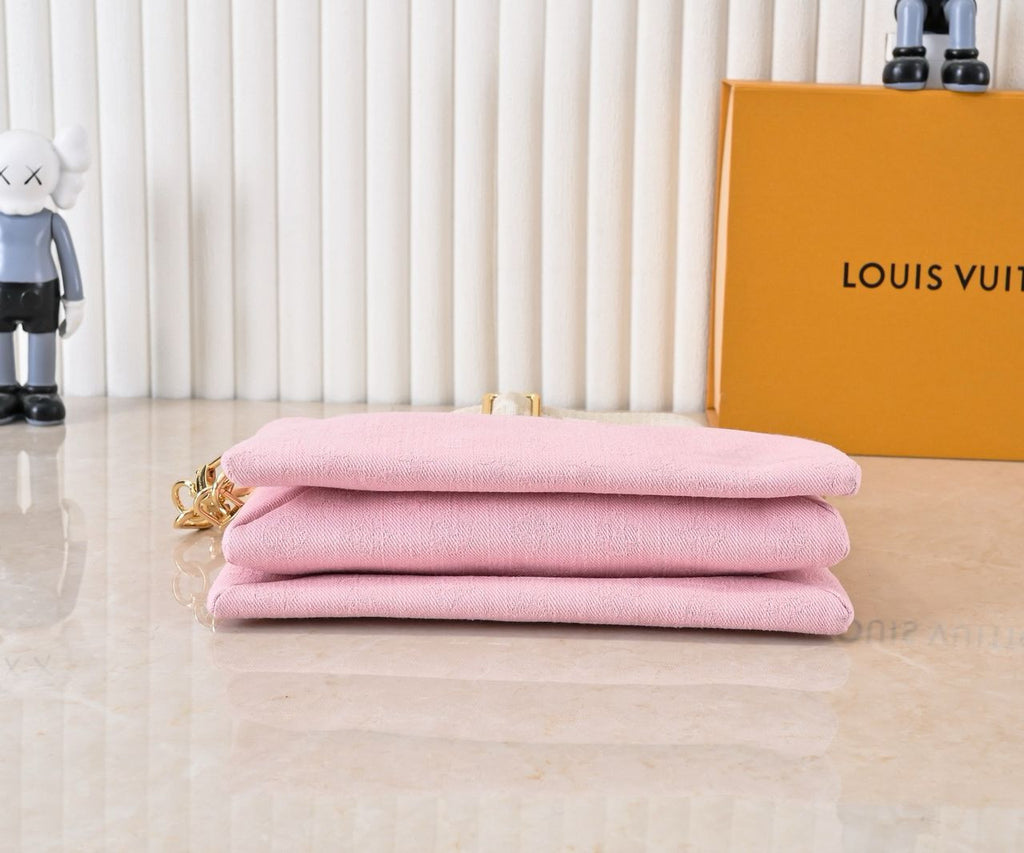Louis Vuitton pink denim bag