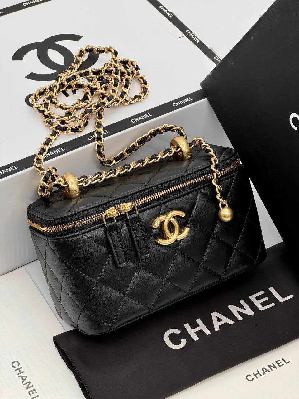 Chanel box black bag