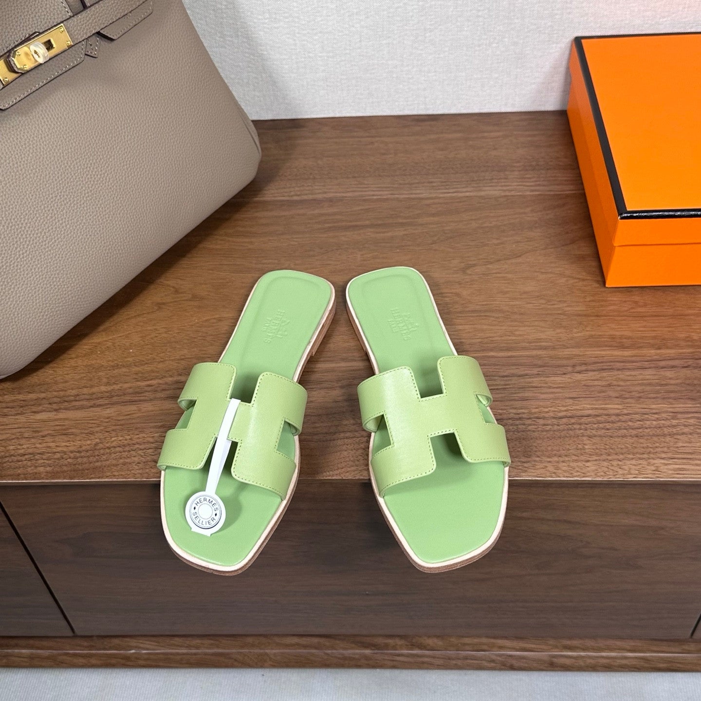 Hermes sandals green