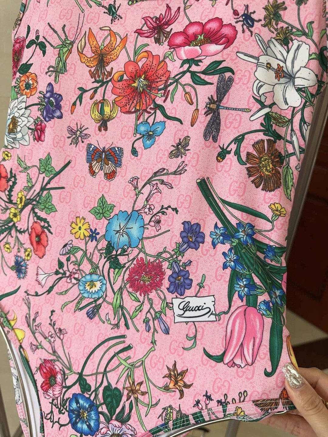 Costum de baie Gucci roz