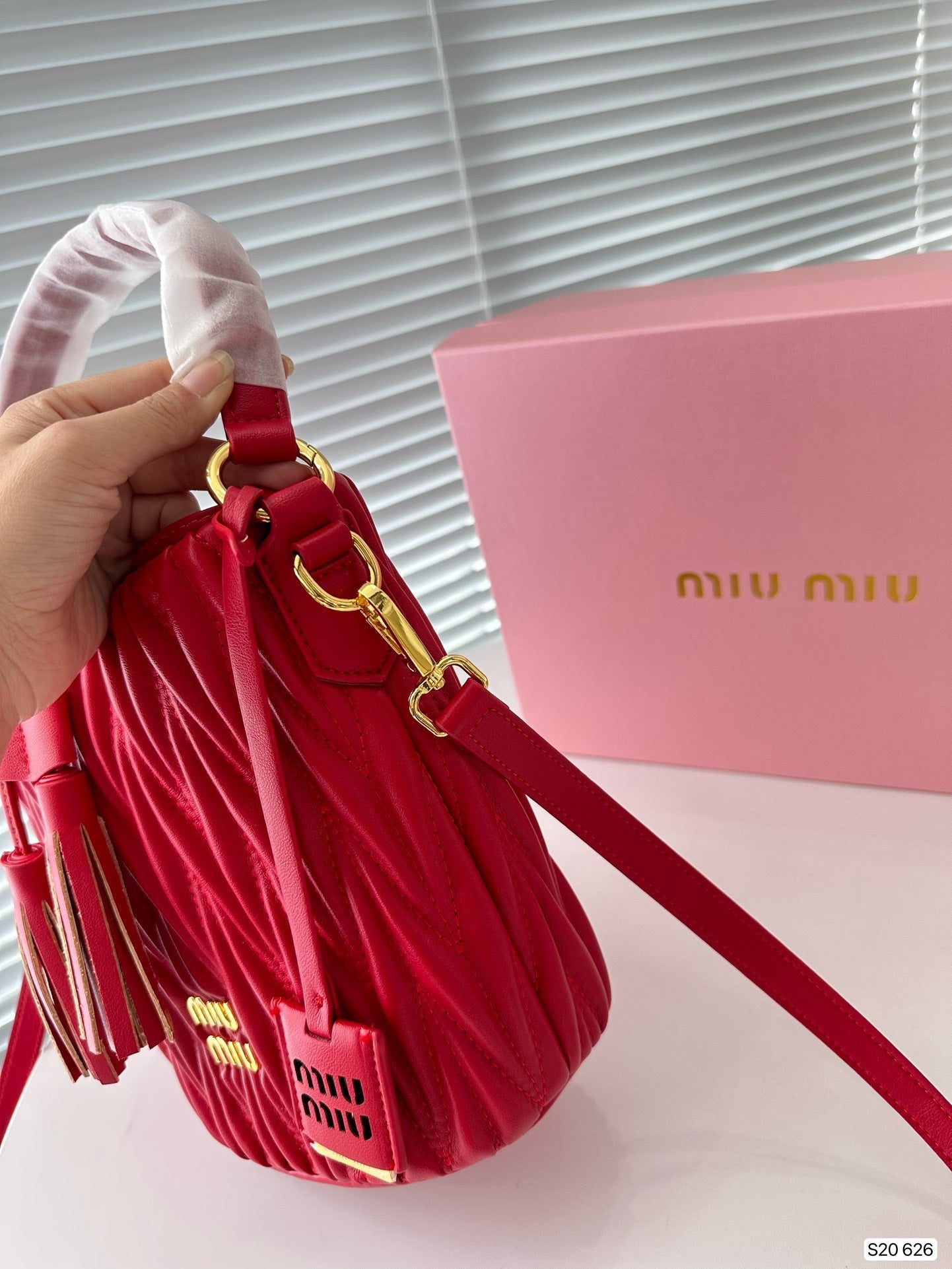 MIU MIU Nappa Bucket Bag