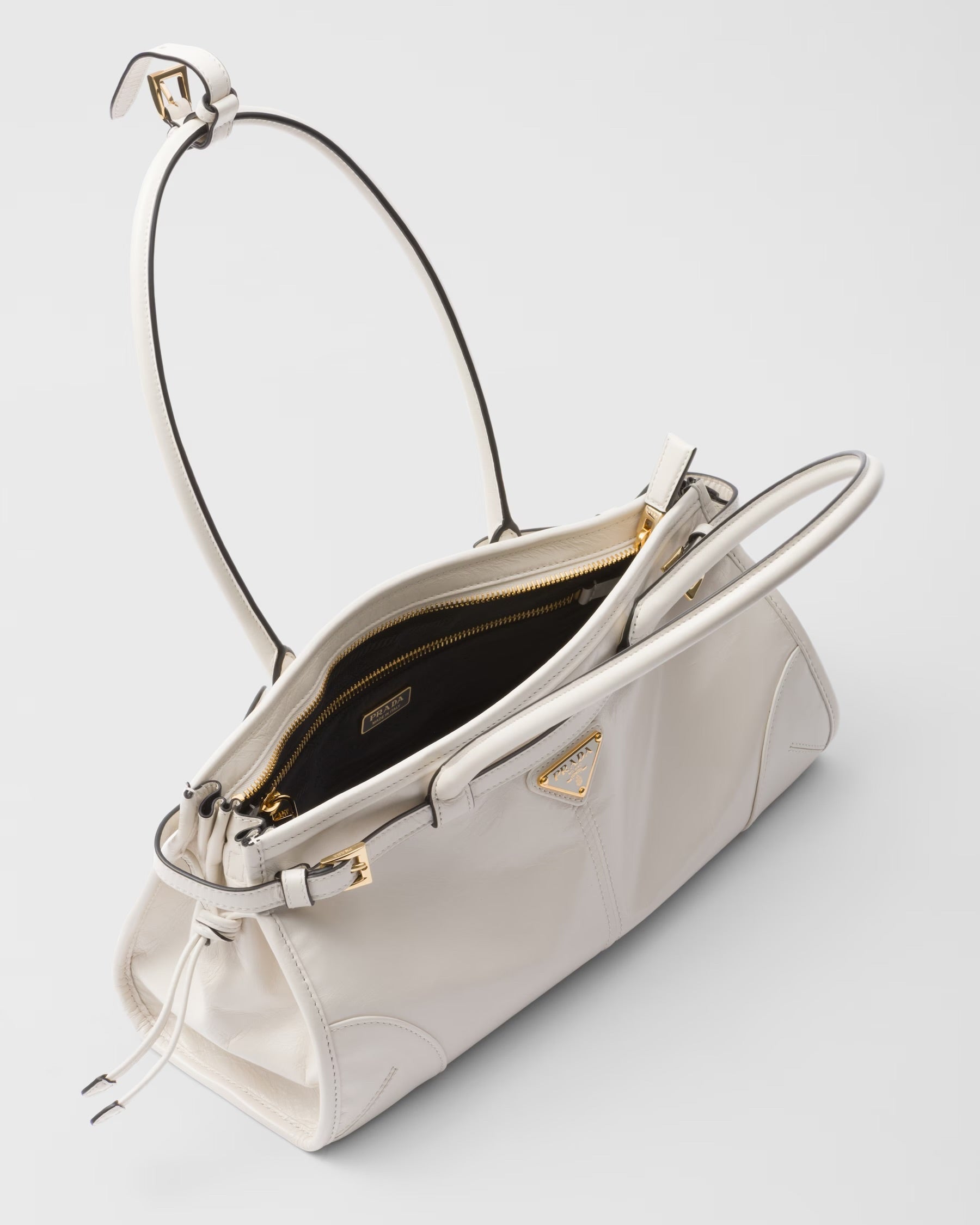 Prada Leather Handbag In White