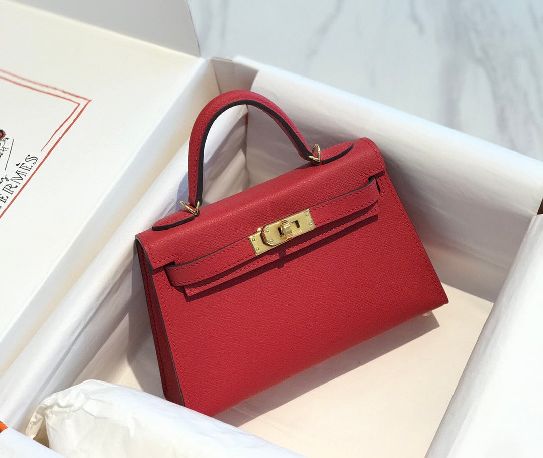Hermes Kelly Mini In Red