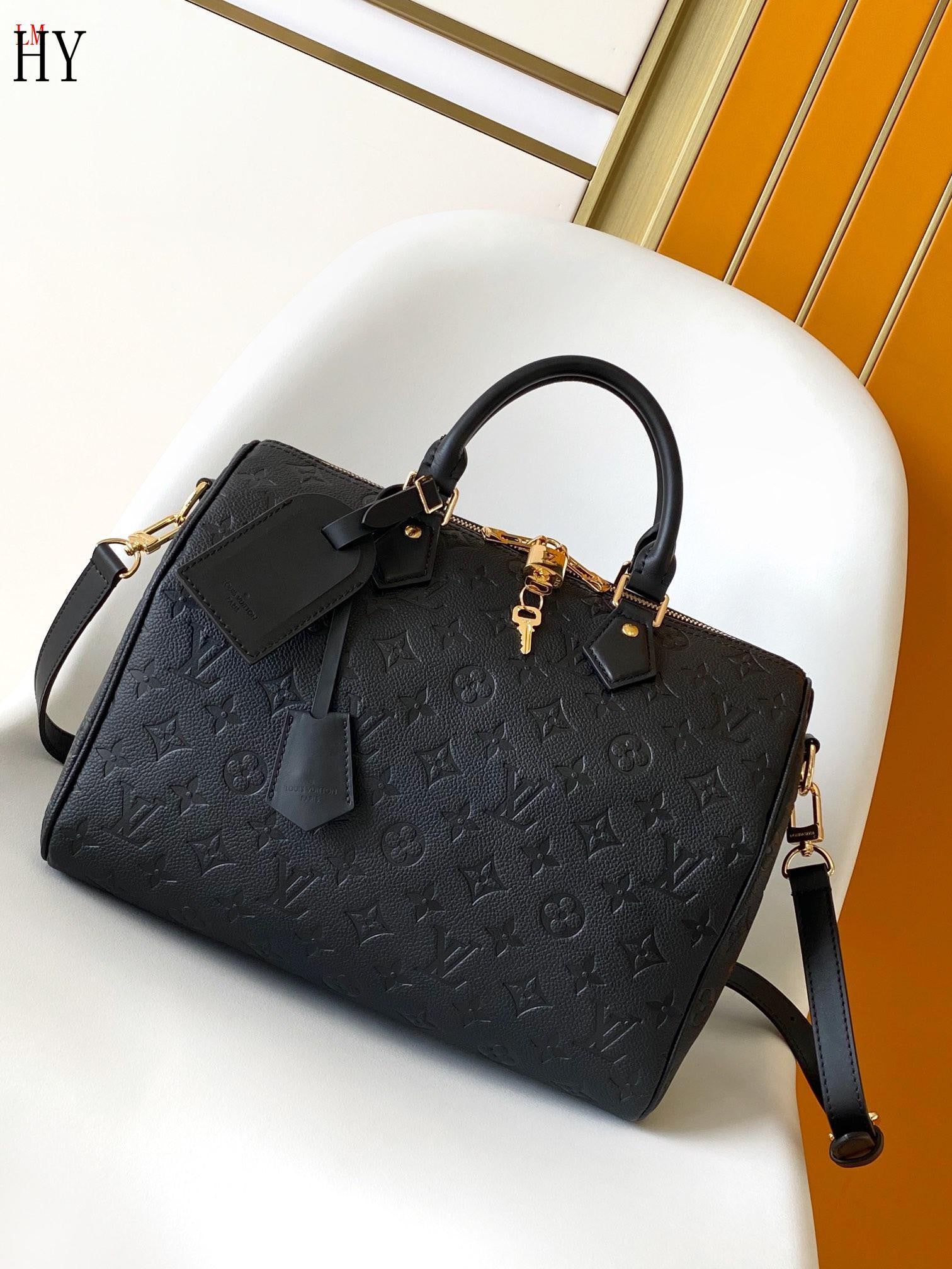 Louis Vuitton Speedy soft leather crossbody bag
