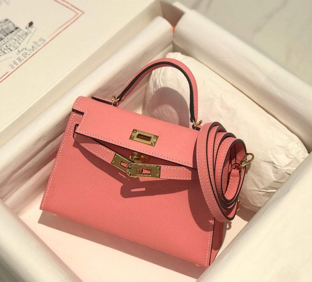 Hermes Kelly Mini în roz