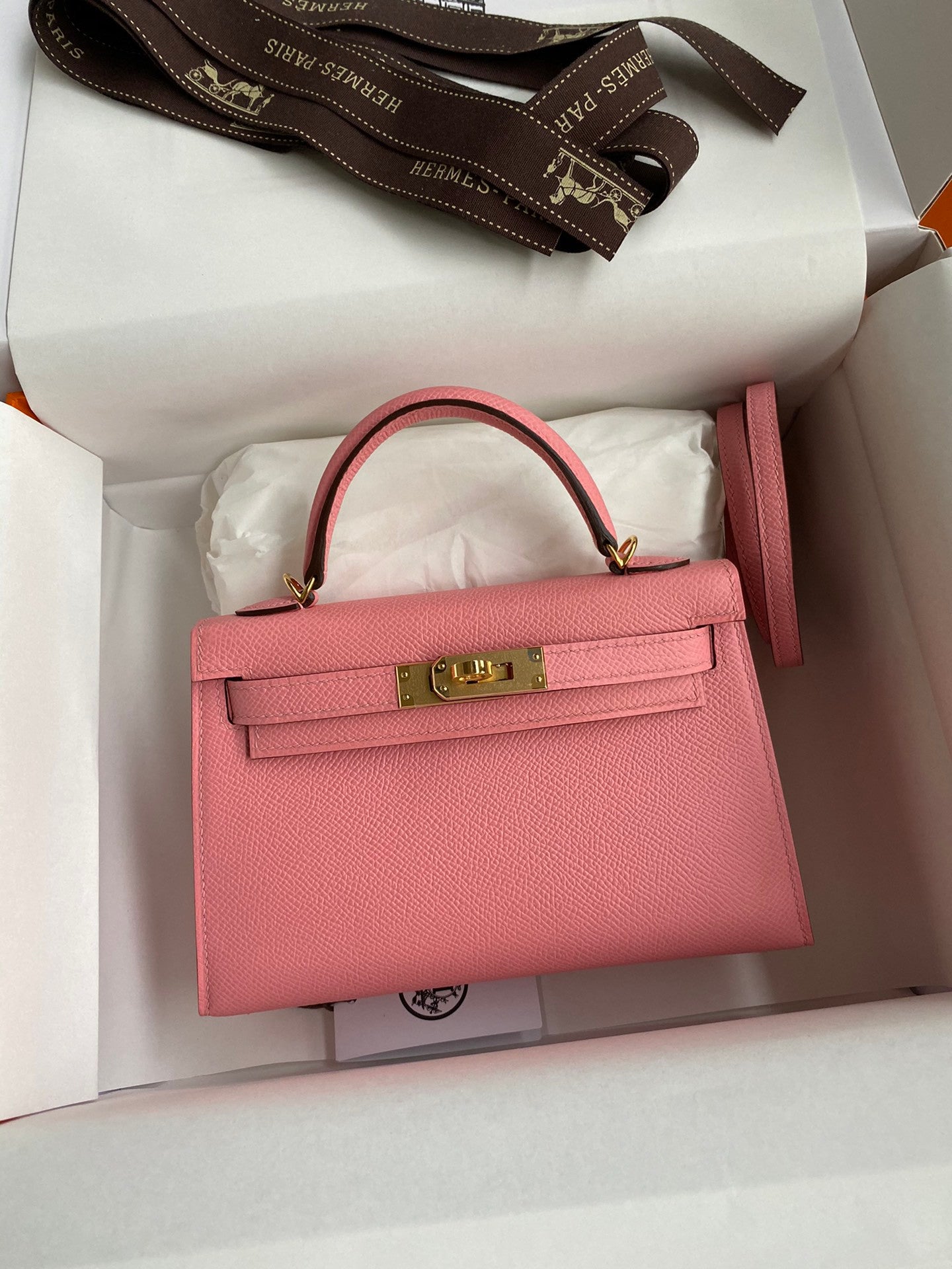 Kelly bag in pink