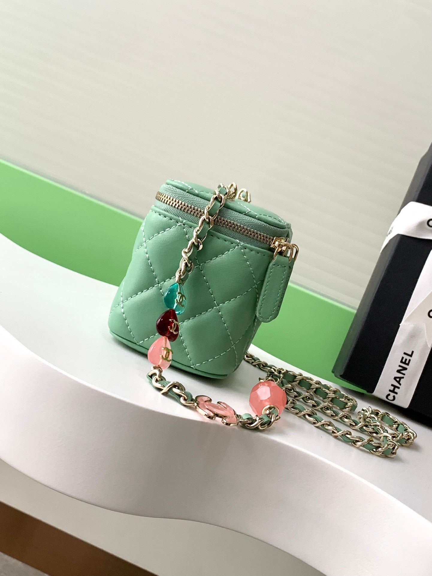 Chanel Box Mini Bag Green