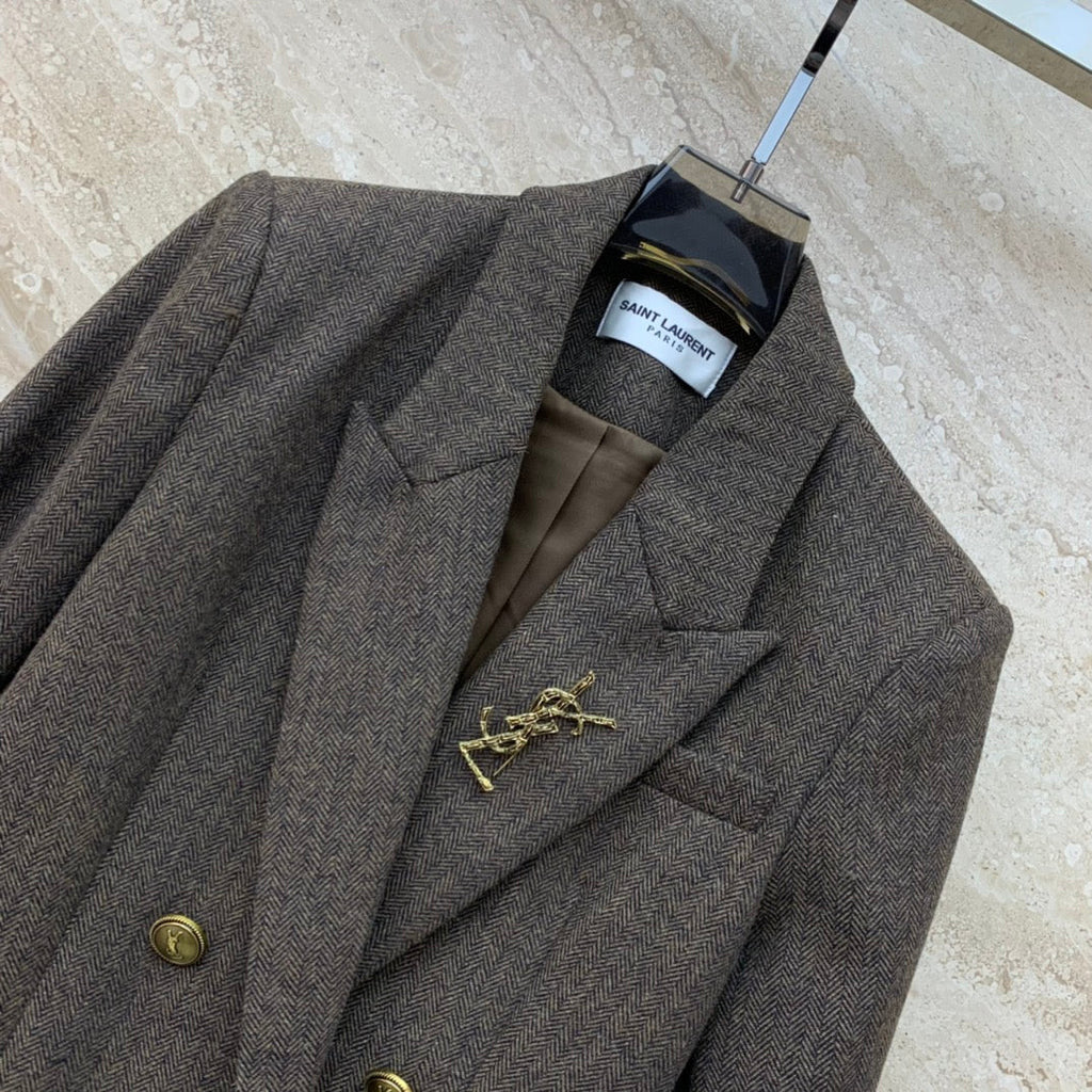 Jachetă Saint Laurent 100% Lână